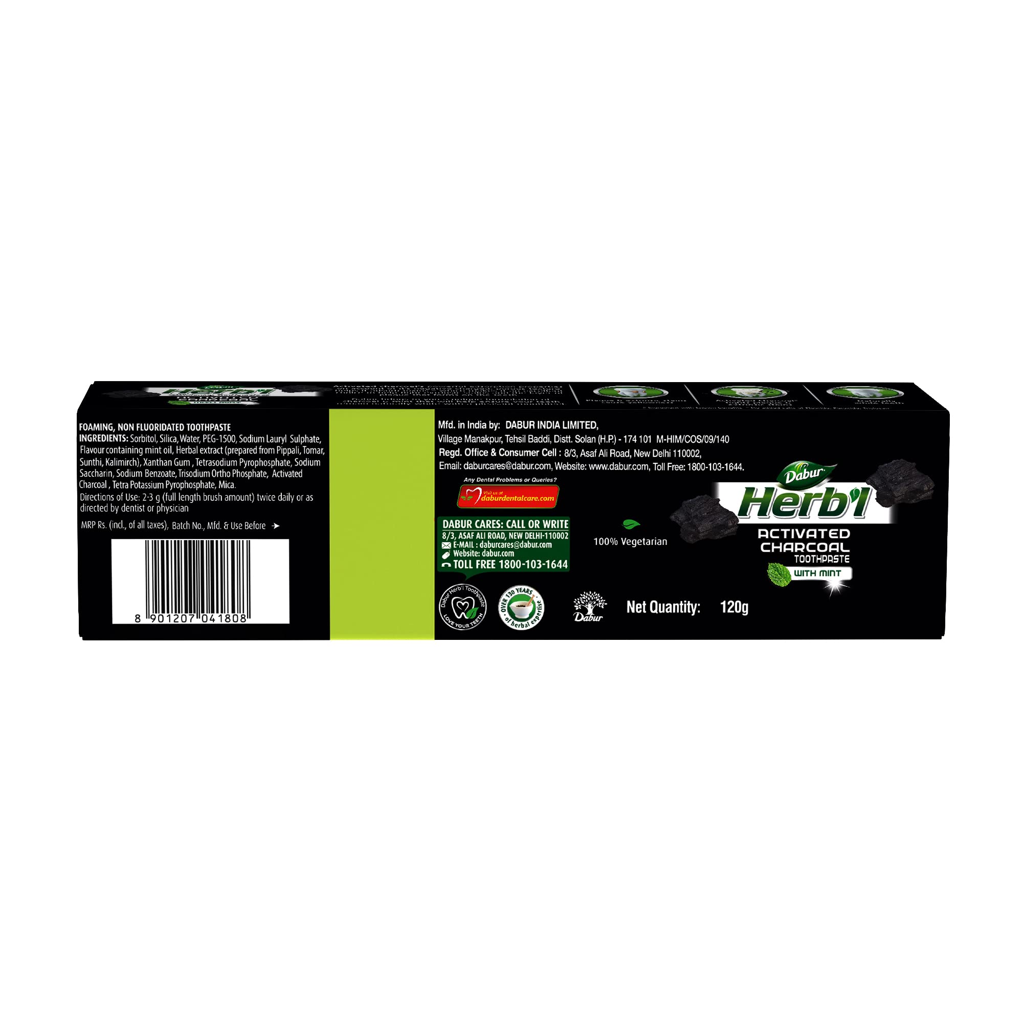 DABUR Herb'L Activated Charcoal Toothpaste-120G – view 7