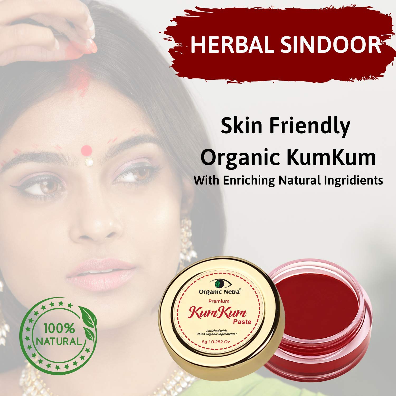 Organic Netra Sindoor/Kumkum Paste – view 5