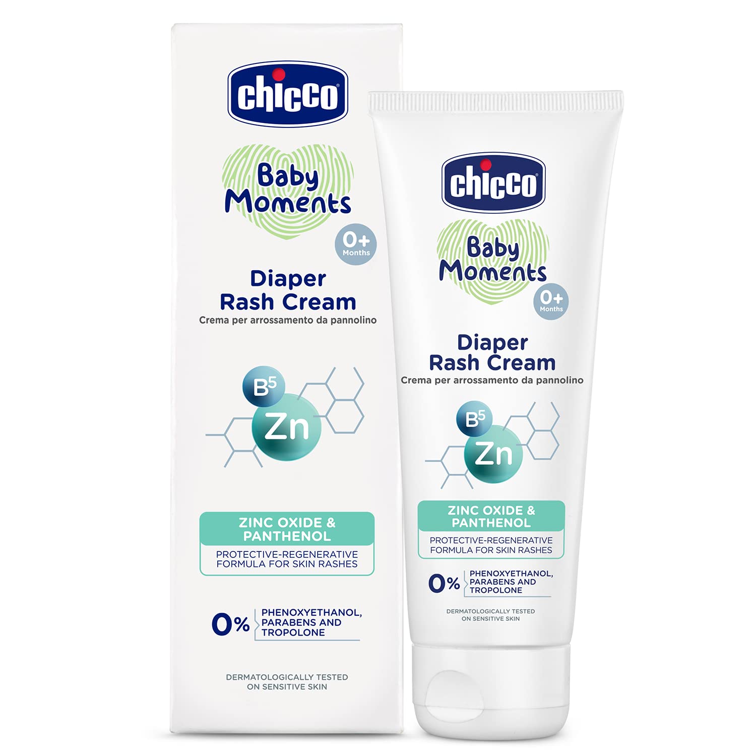 Chicco diaper rash cream tube with triple protection baby formula