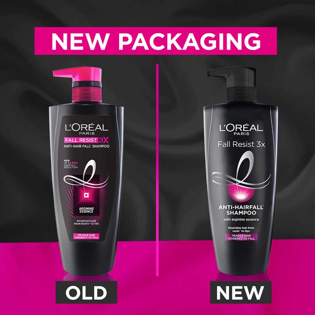 L'Oreal Paris Anti-Hair Fall Shampoo, Reinforcing & Nourishing for Hair Growth, For Thinning & Hair Loss, With Arginine Essence and Salicylic Acid, Fall Resist 3X, 650 ml – view 2