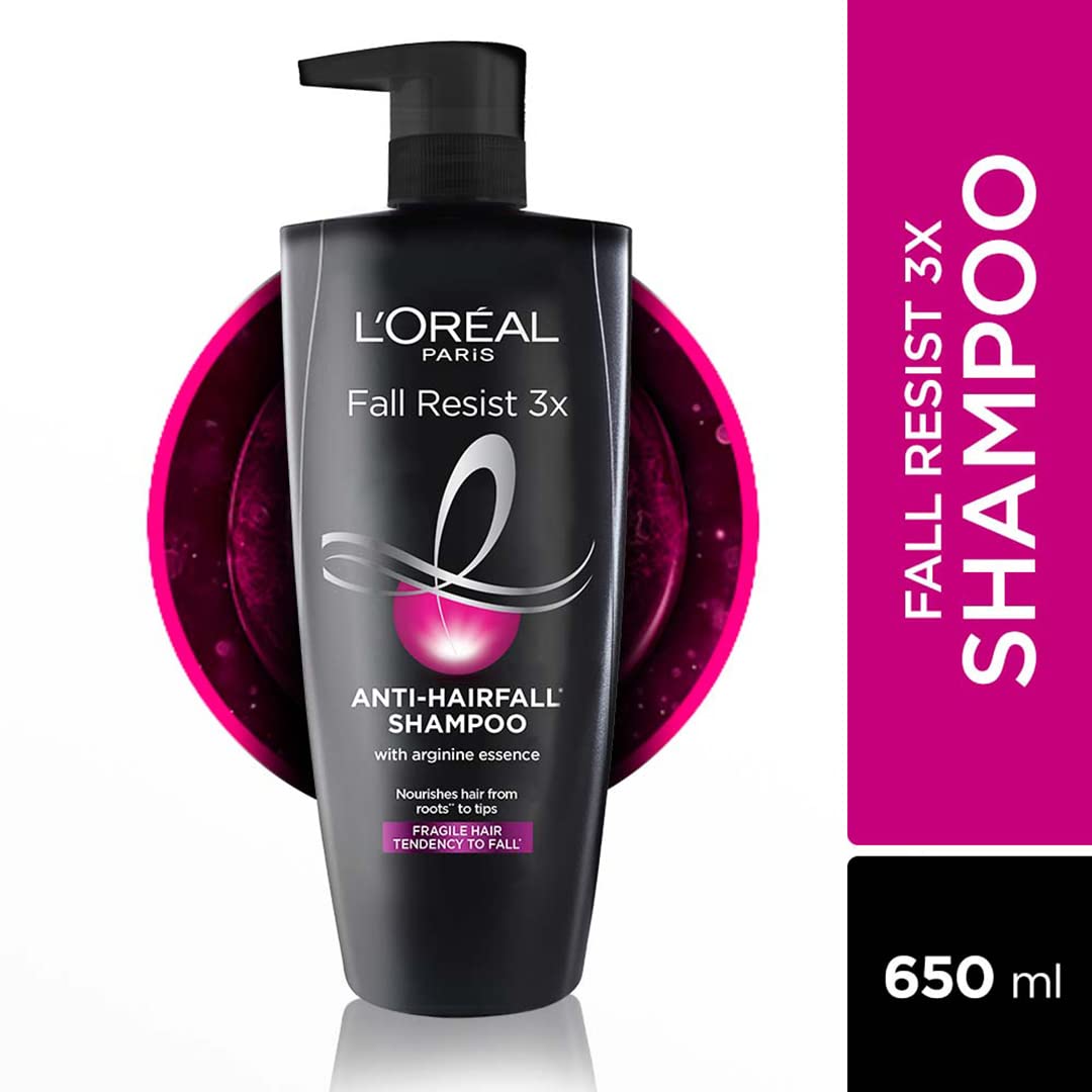 L'Oreal Paris Anti-Hair Fall Shampoo, Reinforcing & Nourishing for Hair Growth, For Thinning & Hair Loss, With Arginine Essence and Salicylic Acid, Fall Resist 3X, 650 ml – view 6