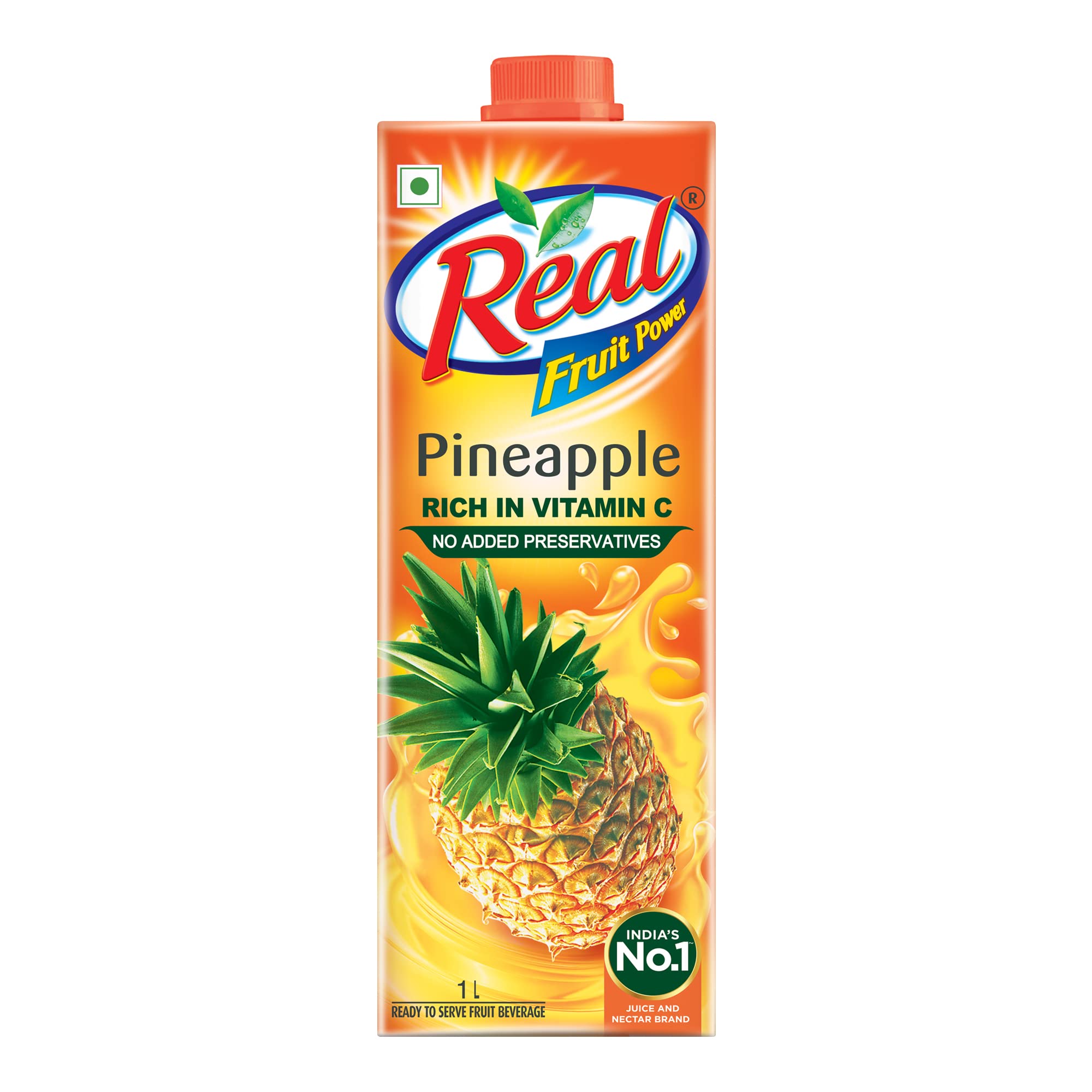 Single 1 litre box of Dabur Real pineapple juice