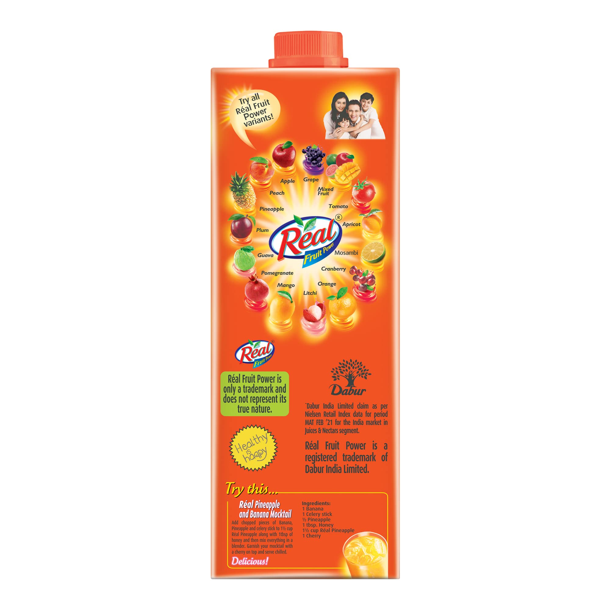 DABUR Real Pineapple Fruit Juice-1L – view 5