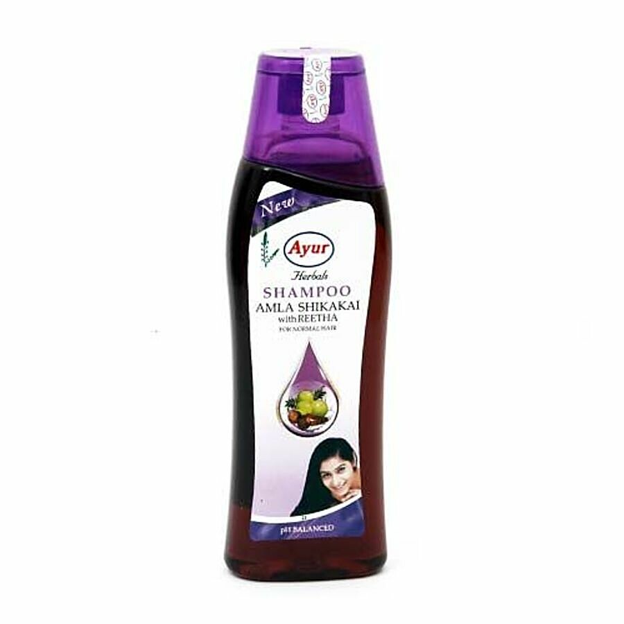 Ayur herbal shampoo bottle with amla and shikakai 500 ml