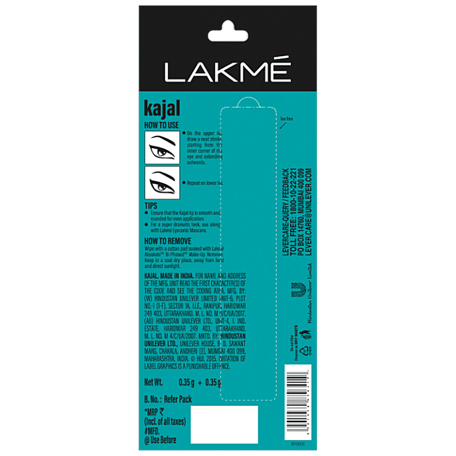 Lakme Kajal - Eyeconic, Twin Pack 0.7g – view 4