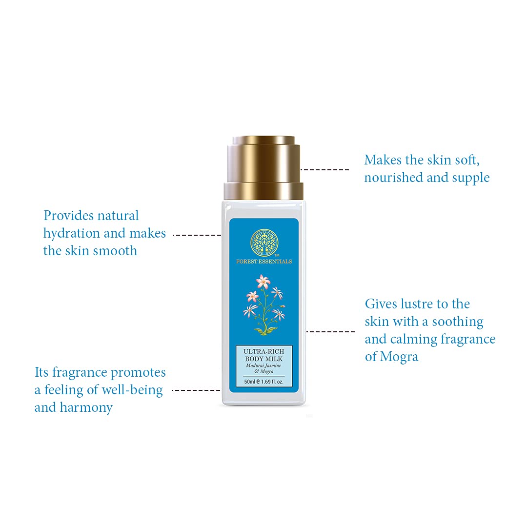 Forest Essentials Travel Size Body Mist Nargis & Forest Essentials Travel Size Ultra-Rich Body Milk Jasmine & Mogra Combo – view 7