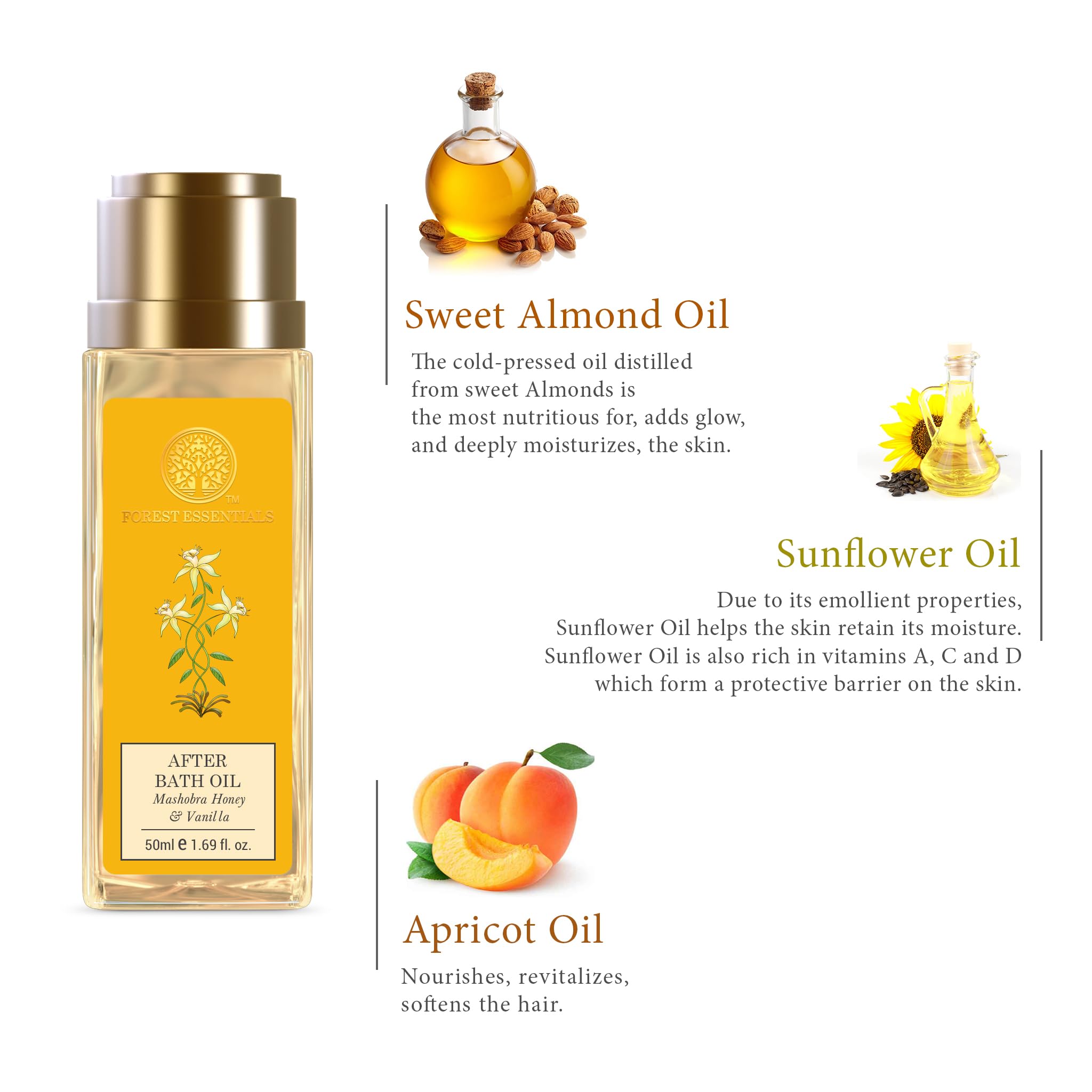Forest Essentials After Bath Oil Mashobra Honey & Vanilla – view 4
