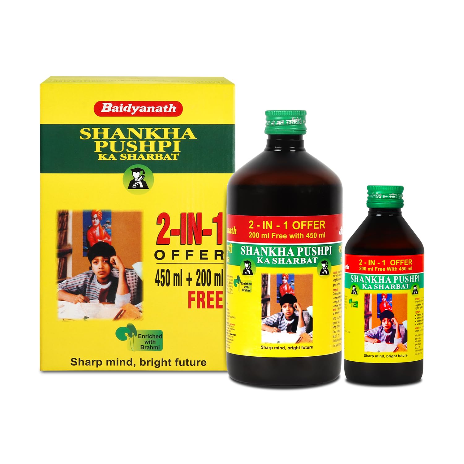 Baidyanath Shankhpushpi Sharbat herbal syrup bottle 650 ml