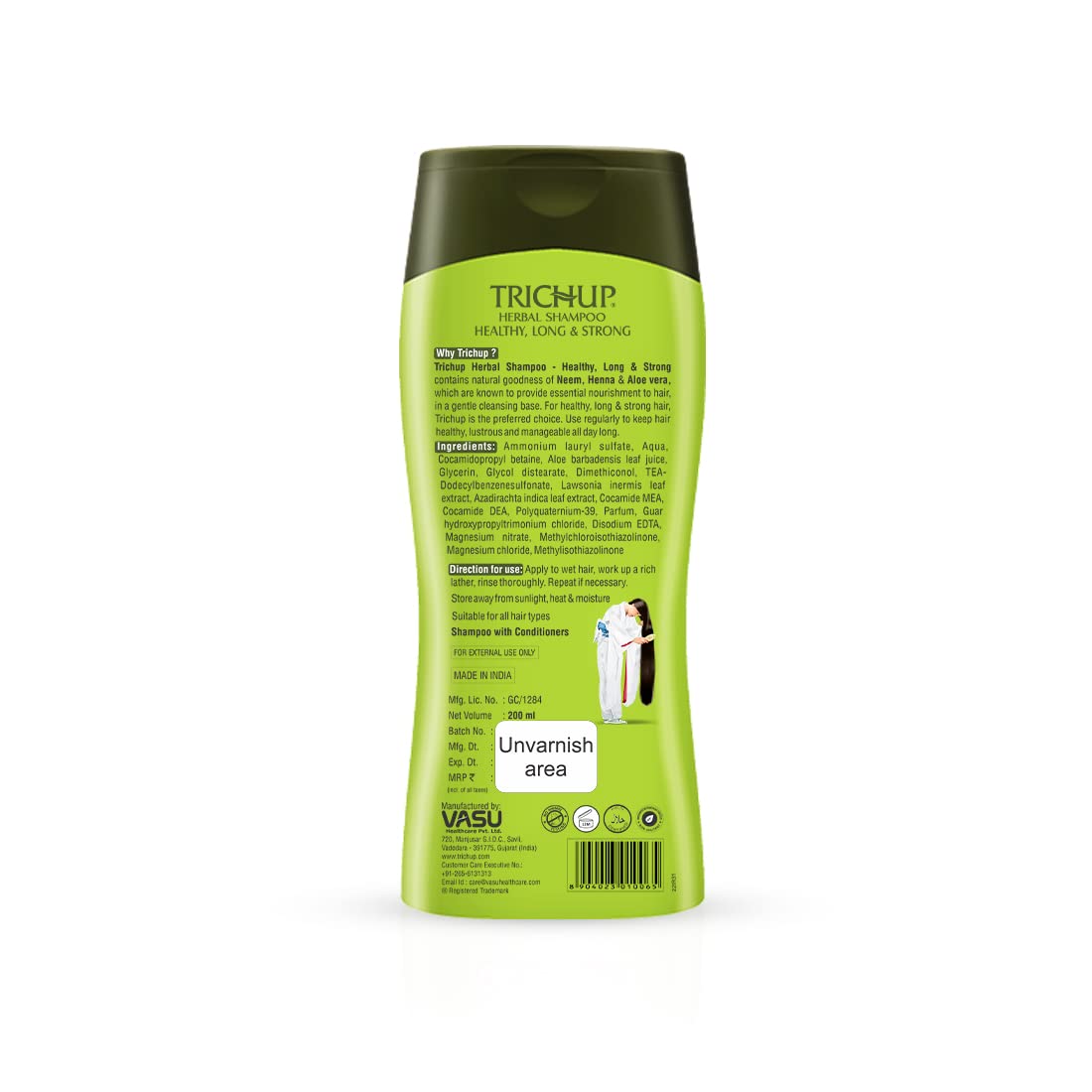 Trichup Healthy Long and Strong Herbal Hair Shampoo, 200ml (Pack of 3) – view 2
