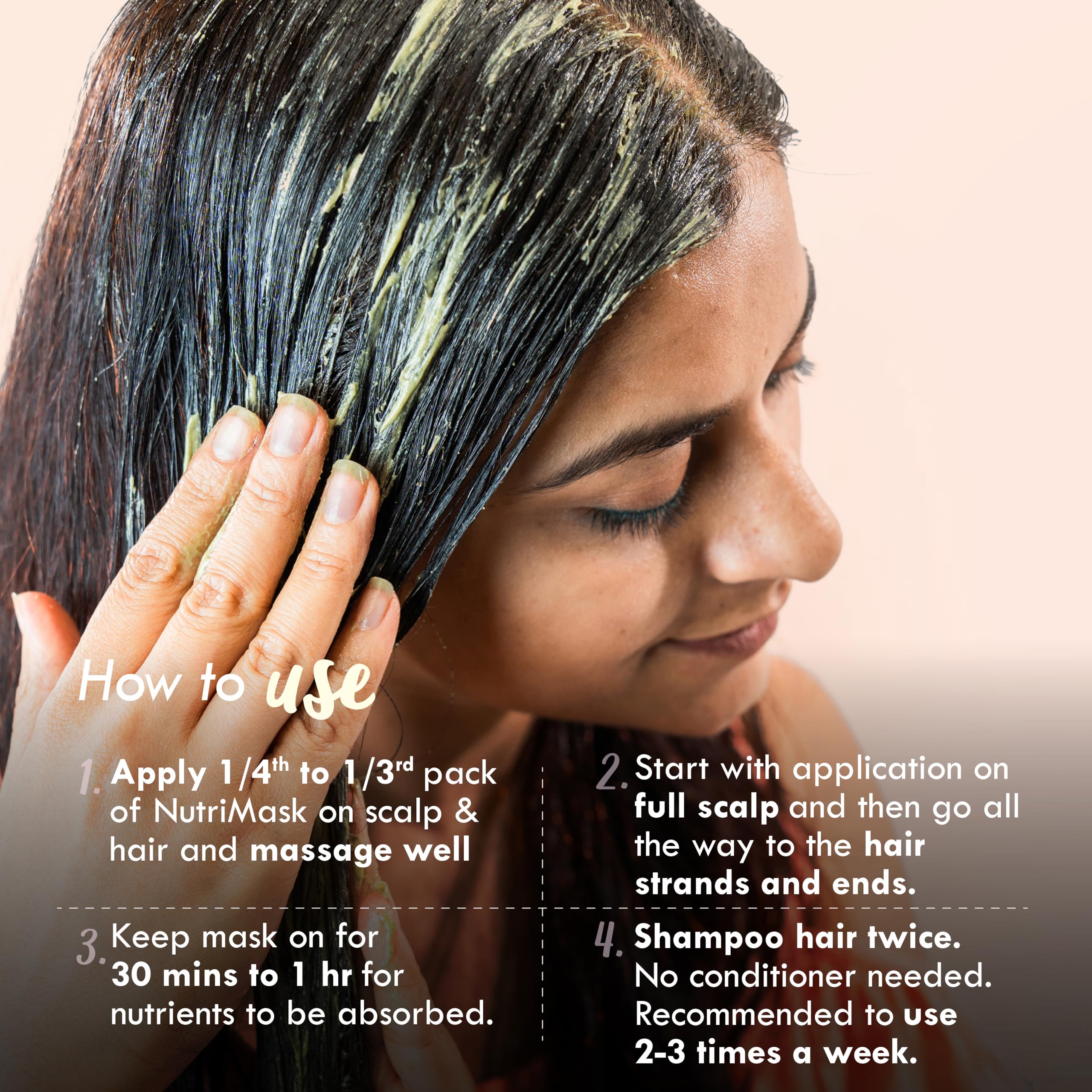 Nat Habit Tri-Leaf Rosemary NutriMask - Hair Mask For Hairfall, Conditioning, Smoothening & Shine, Suitable For all Scalp Types (Pack of 2 x 40gm) – view 8