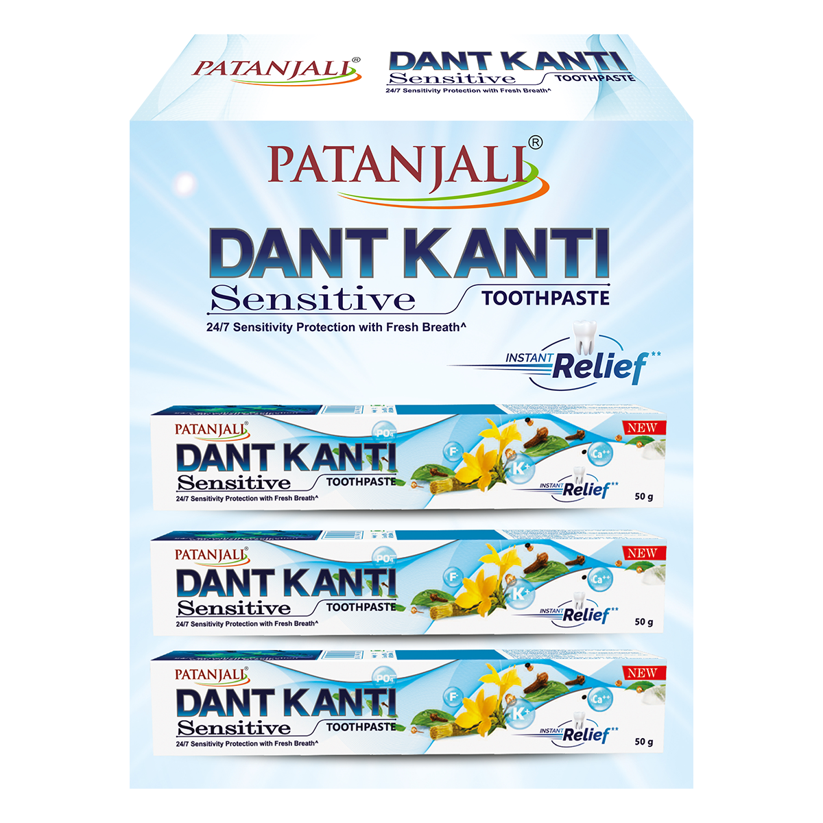Patanjali Dant Kanti Sensitive Toothpaste 150g display pack