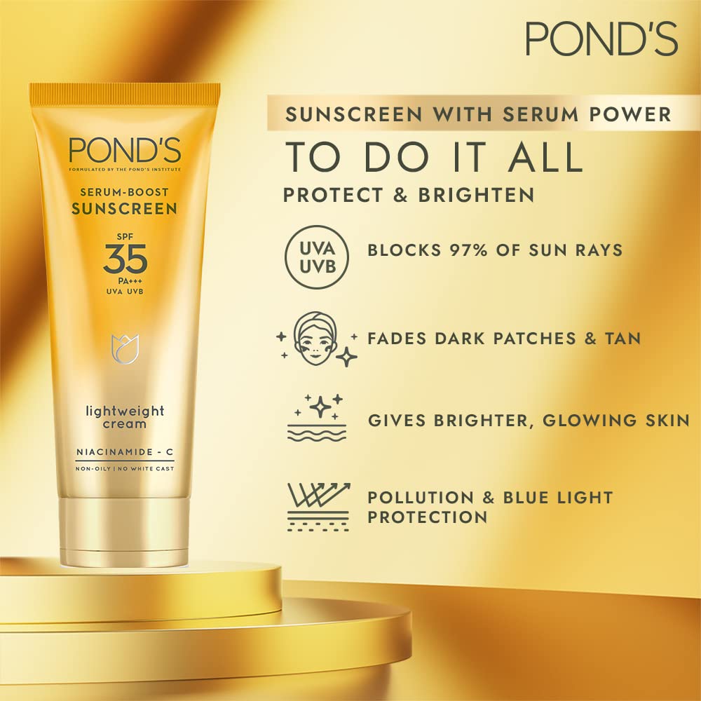 POND'S Serum boost sunscreen prevent and fade dark patches with the power of SPF 35 and NIACINAMIDE-C Serum 50g – view 4