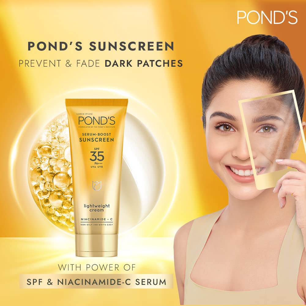 POND'S Serum boost sunscreen prevent and fade dark patches with the power of SPF 35 and NIACINAMIDE-C Serum 50g – view 6