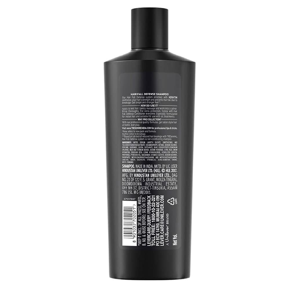 Tresemme Hair Fall Defence, Shampoo, 340ml, for Strong Hair, with Keratin Protein, Prevents Hairfall due to Breakage, Nourishes Dry Hair & Frizz, for Men & Women – view 2