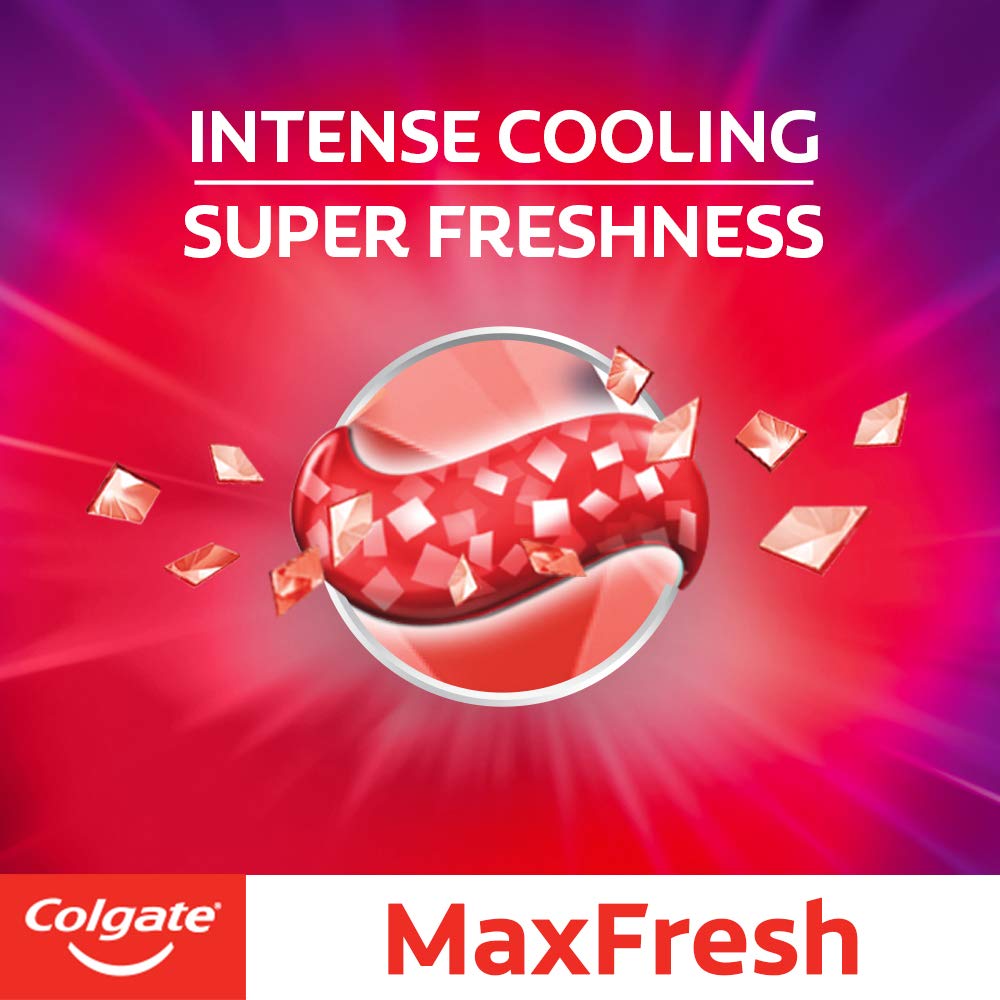 Colgate Maxfresh Spicy Fresh Red Gel Toothpaste - 300 g and Colgate Toothpaste Active Salt - 300 g (Natural - Saver Pack) – view 3