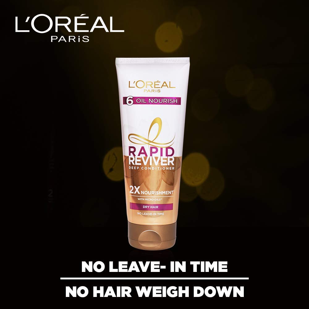L'Oreal Paris Deep Conditioner, With Micro-Oils, Deeply Nourishes Dry Hair, No-Leave In Time, Rapid Reviver 6 Oil Nourish, 180ml – view 5