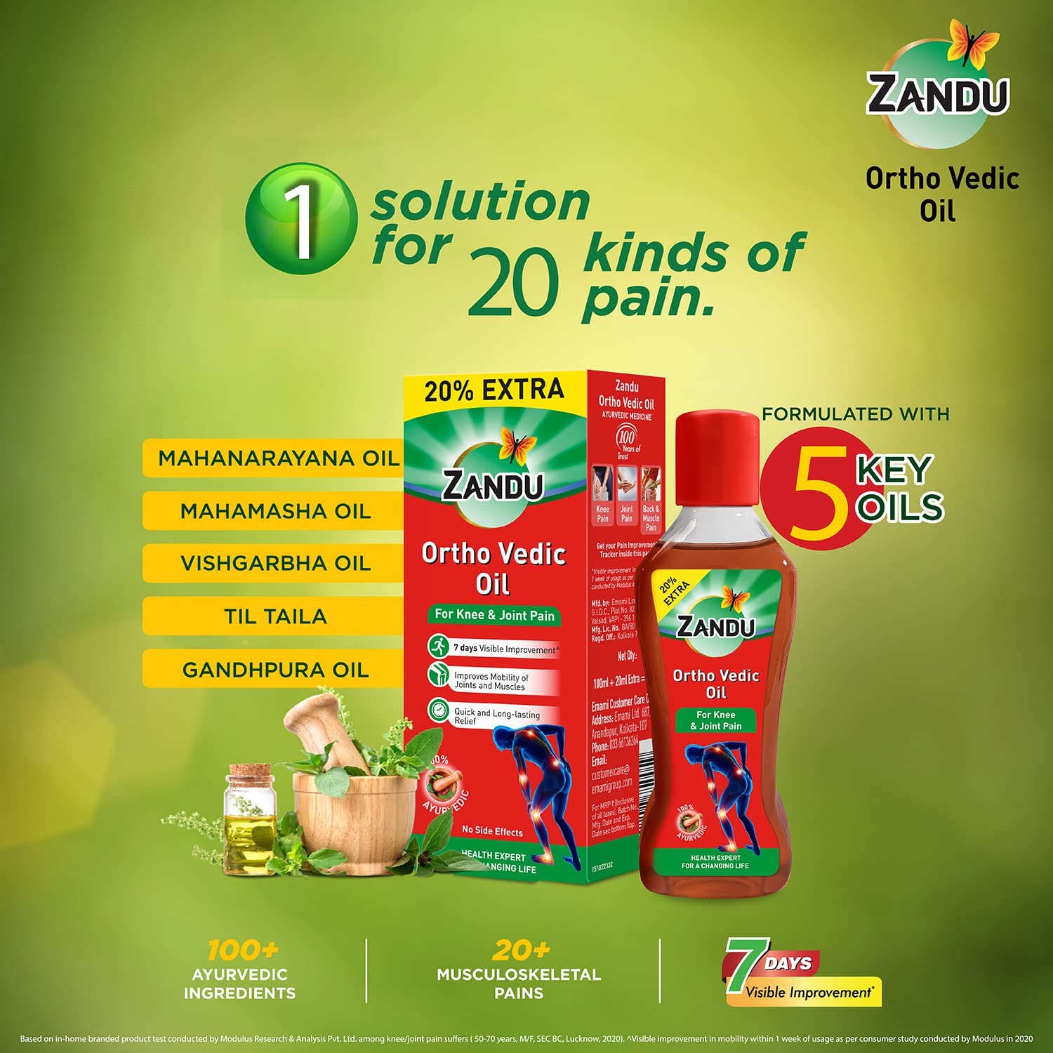 Zandu Ortho Vedic Oil - 120ml – view 4