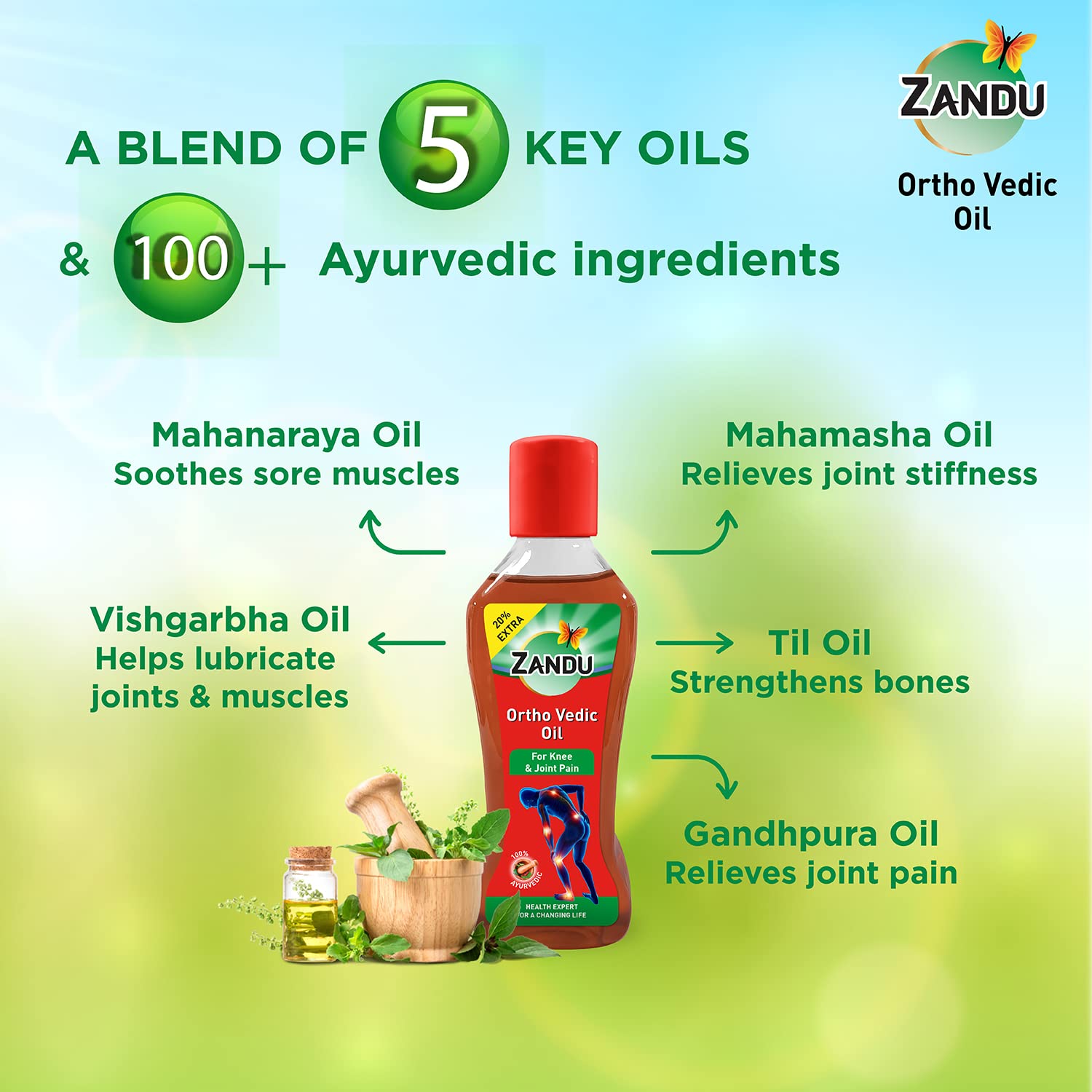 Zandu Ortho Vedic Oil - 120ml – view 6