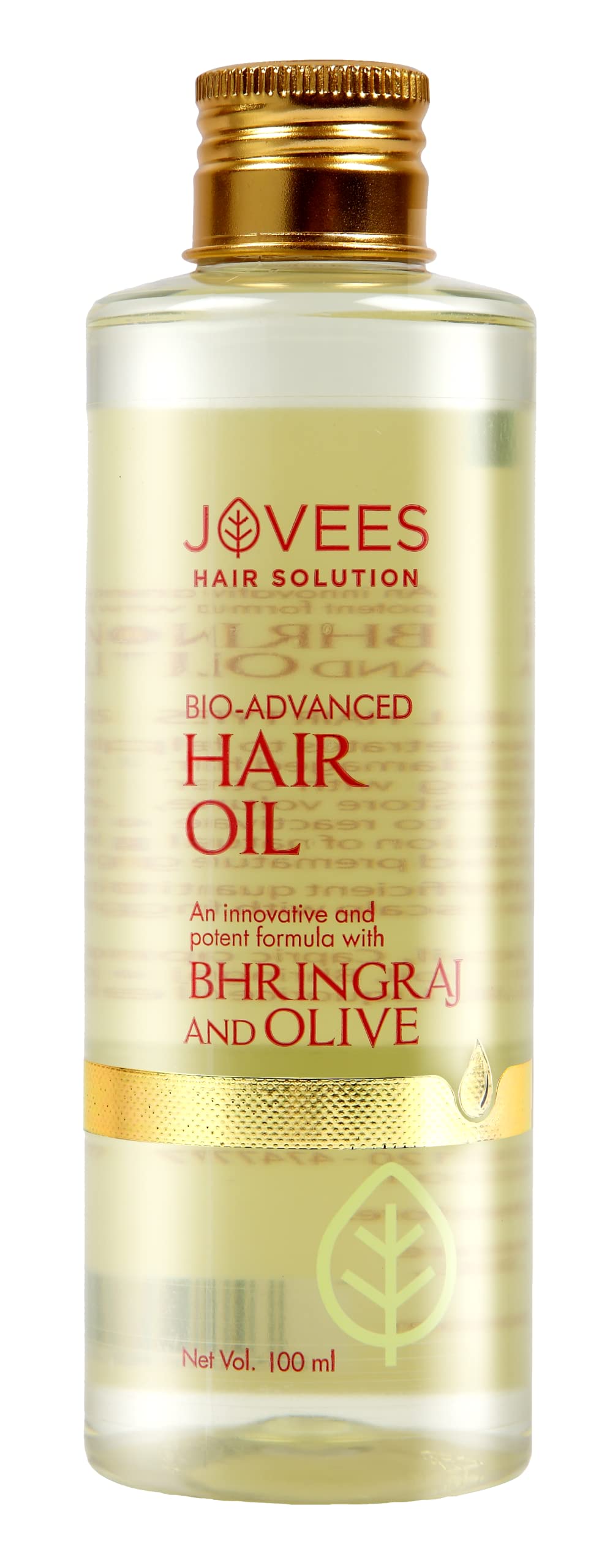 Front view of Jovees Bhringraj and Olive hair oil 100 ml