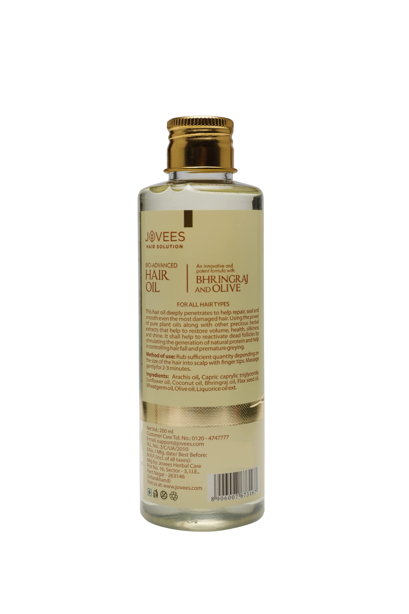 Jovees Herbal Bhringraj & Olive Intensive Restructuring Hair Oil 100 ml – view 2
