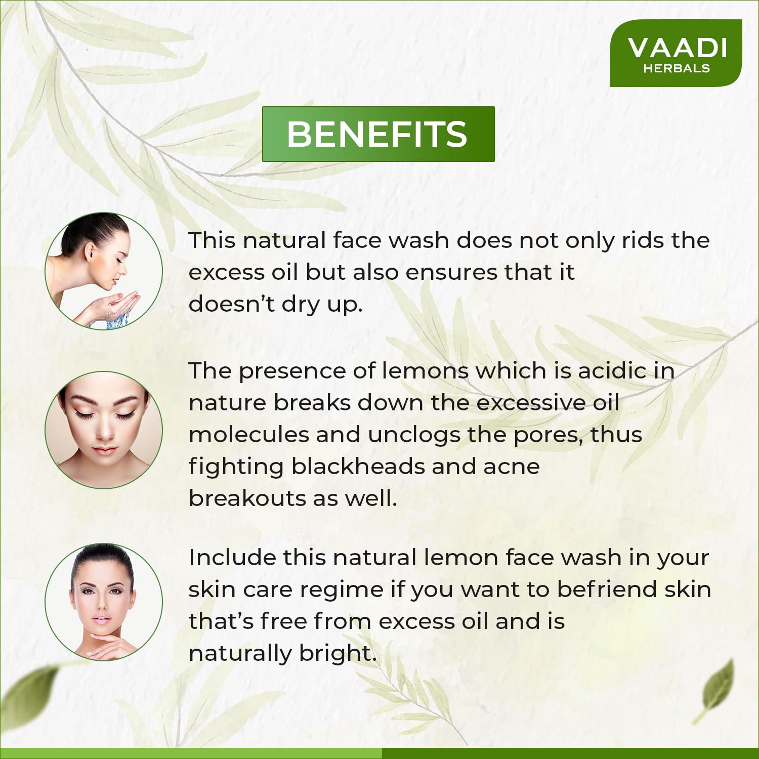 Vaadi Herbals Pvt Ltd Honey Lemon Face Wash With Jojoba Beads, 250 Ml – view 2
