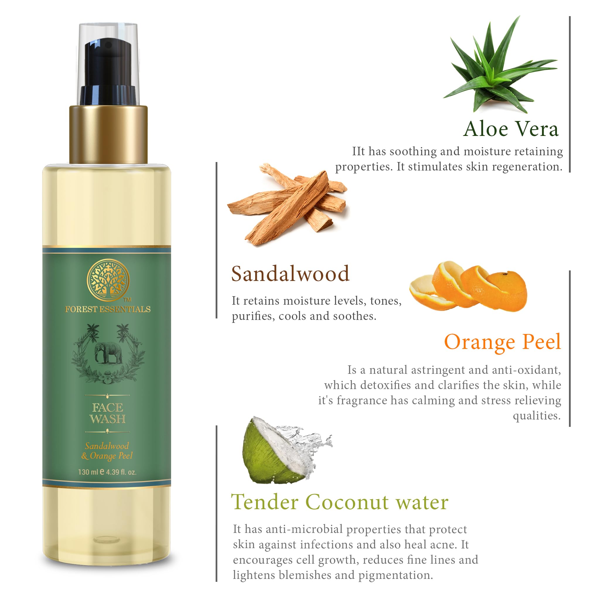 Forest Essentials Facial Tonic Mist Panchpushp & Forest Essentials Facial Cleanser Sandalwood & Orange Peel Combo – view 7