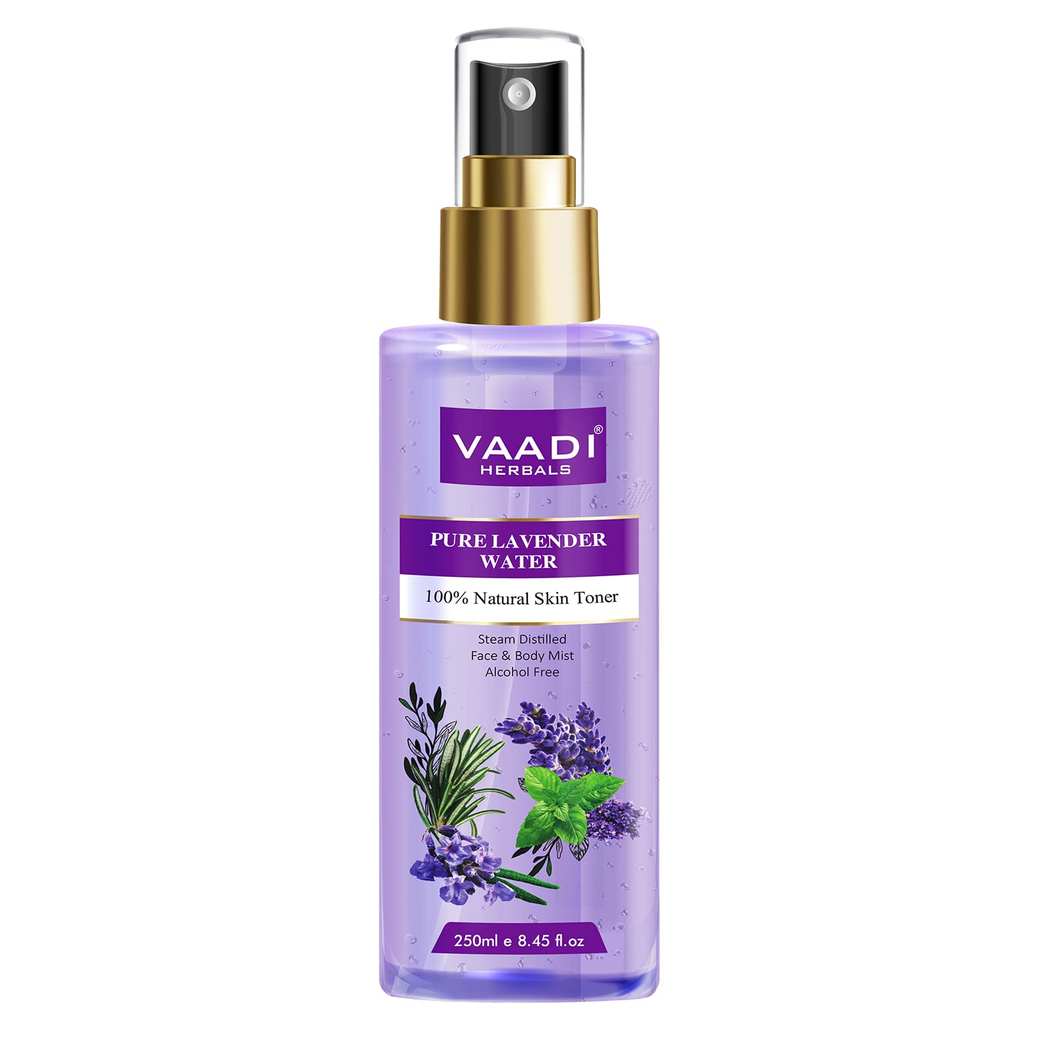 Vaadi Herbals Pvt Ltd Lavender Water -100% Natural & Pure Skin Toner, 250 ml – view 2