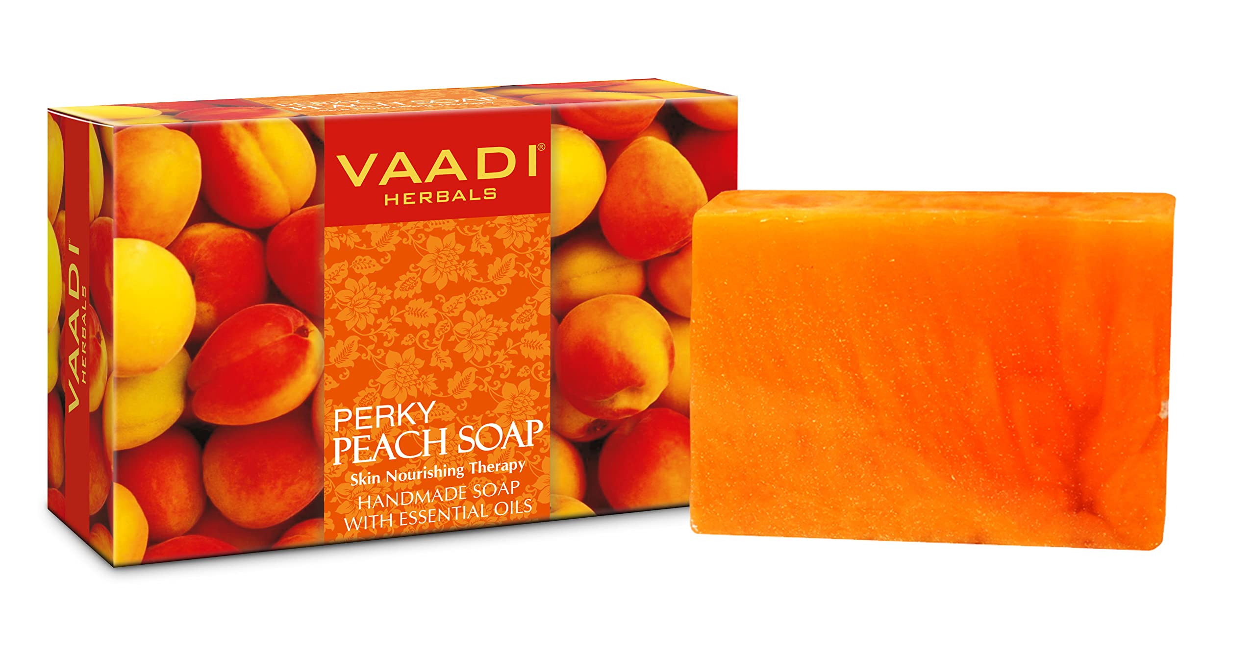 Vaadi Herbals Perky Peach Soap 75 g boxed bar