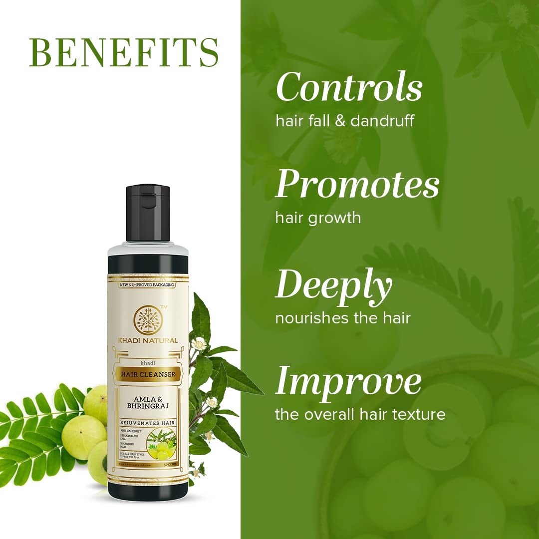 Khadi Natural Amla & Bhringraj Hair Cleanser(Shampoo) – view 2