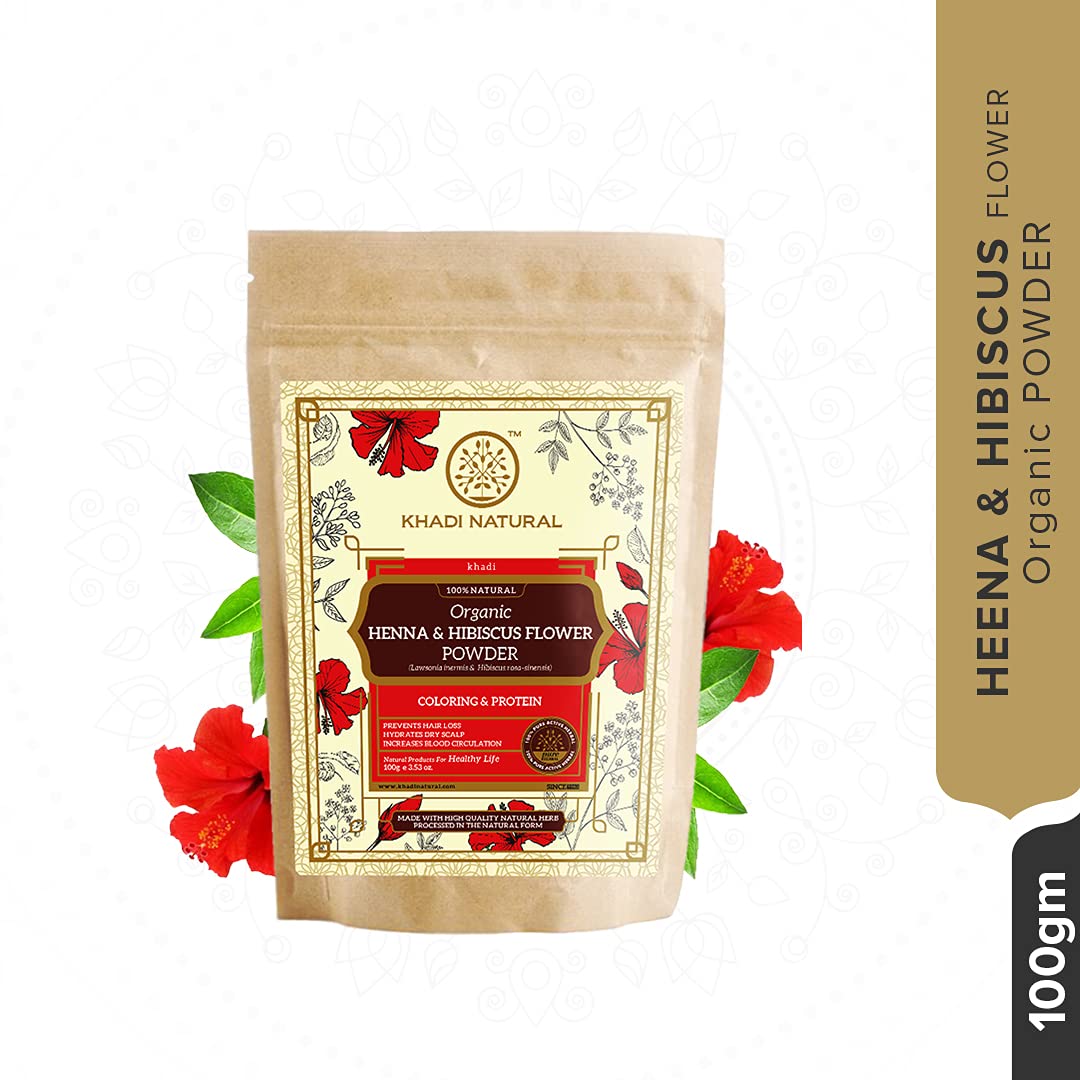 Khadi Natural Henna & Hibiscus Flower Organic Powder – view 3