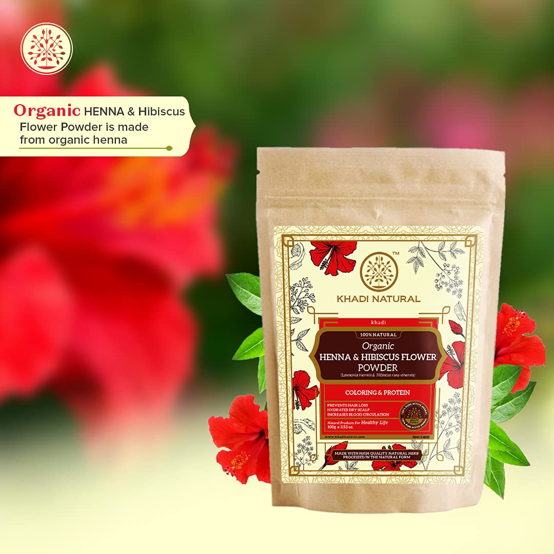 Khadi Natural Henna & Hibiscus Flower Organic Powder – view 8