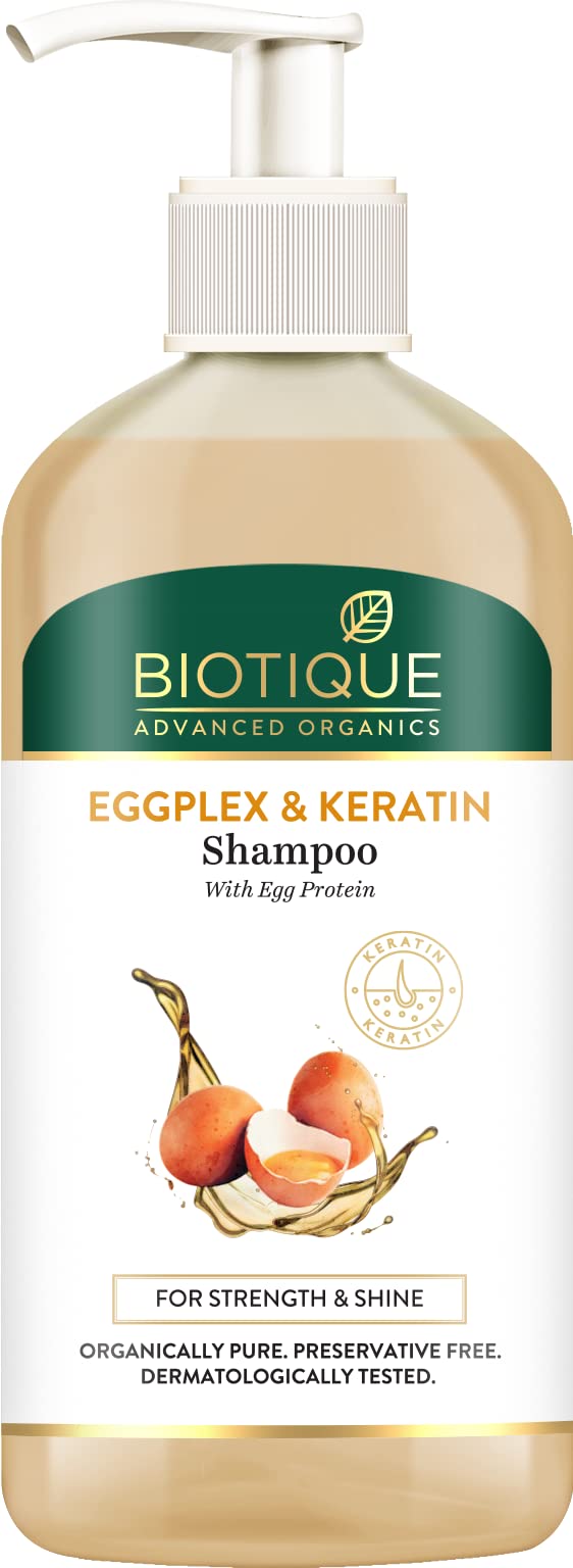 Biotique Eggplex protein shampoo 300 ml bottle front view