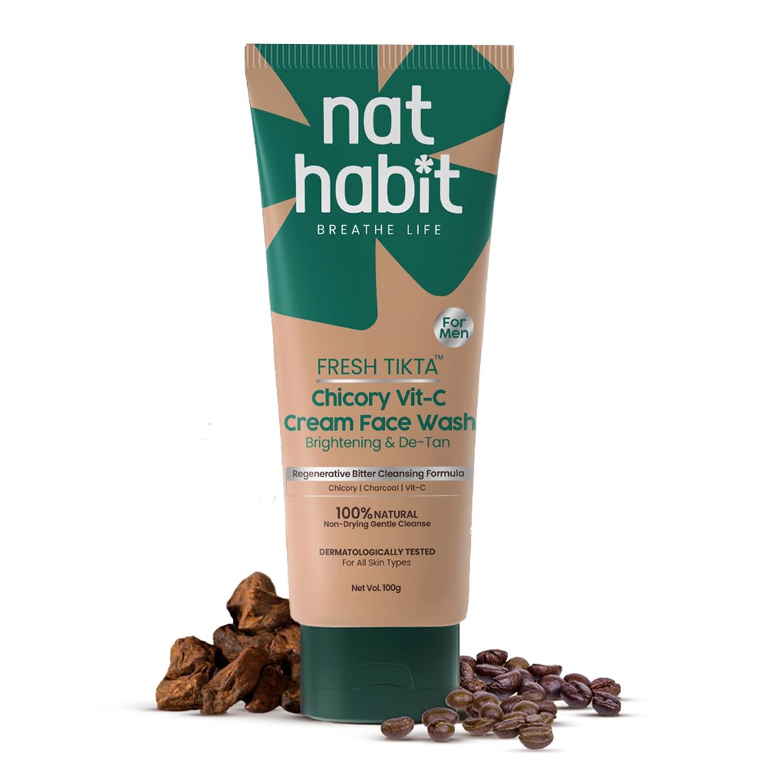Tube of Nat Habit roasted chicory activated charcoal face wash