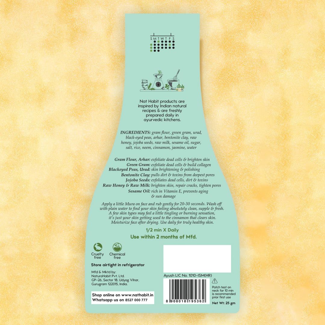 Nat Habit Face Scrub, Five Gram & Clay Fuse Exfoliating Mura For Deep Cleansing, Skin Polishing & Brightening, Provide Clean, Clear & Soft Skin (Pack of 2 x 25 gm) – view 3