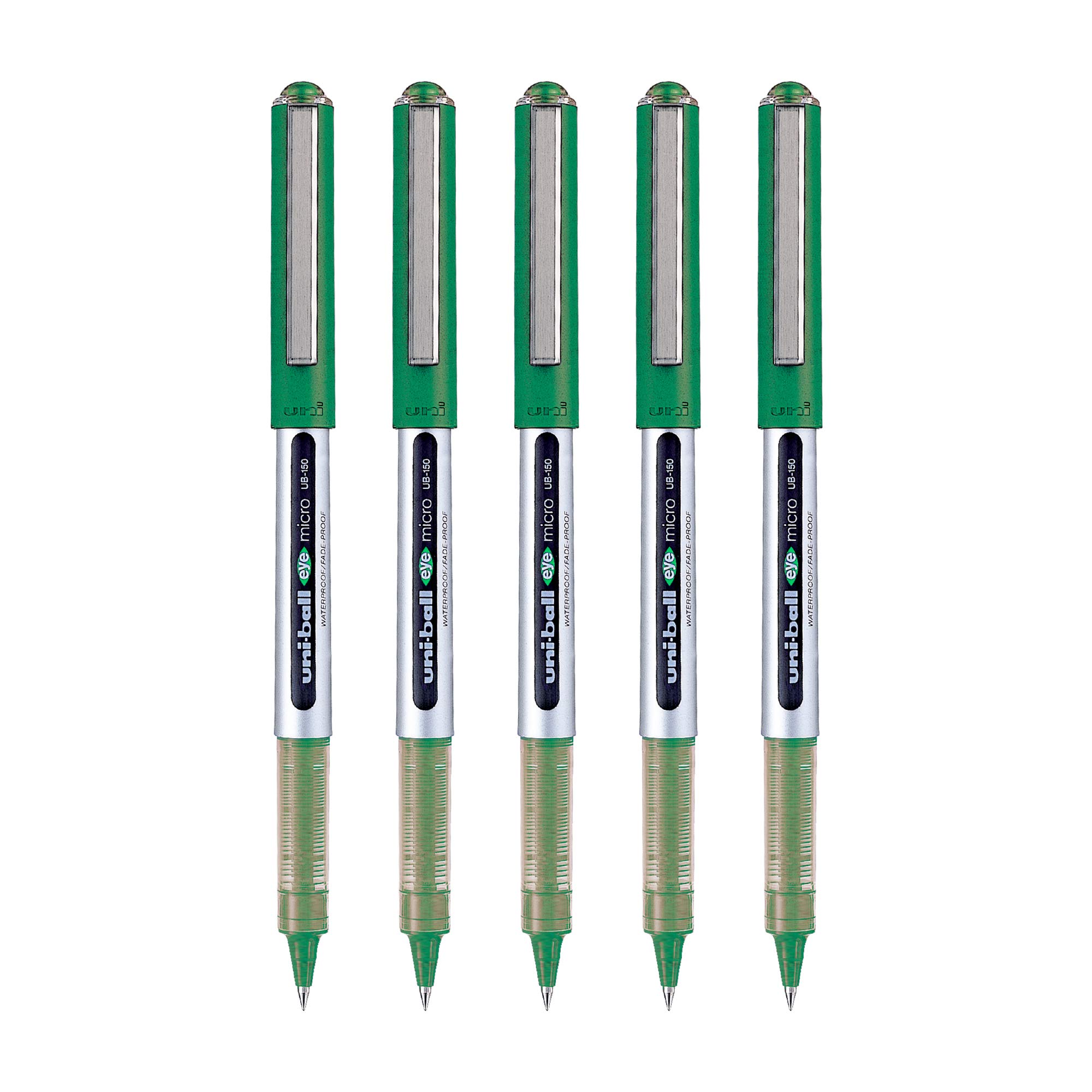 uni-ball Eye UB150 green ink roller ball pen set