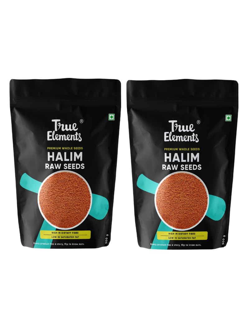 True Elements Halim Seeds 1kg (500gm*Pack of 2) | Aliv Seeds (Asaliya) for Hair Growth
