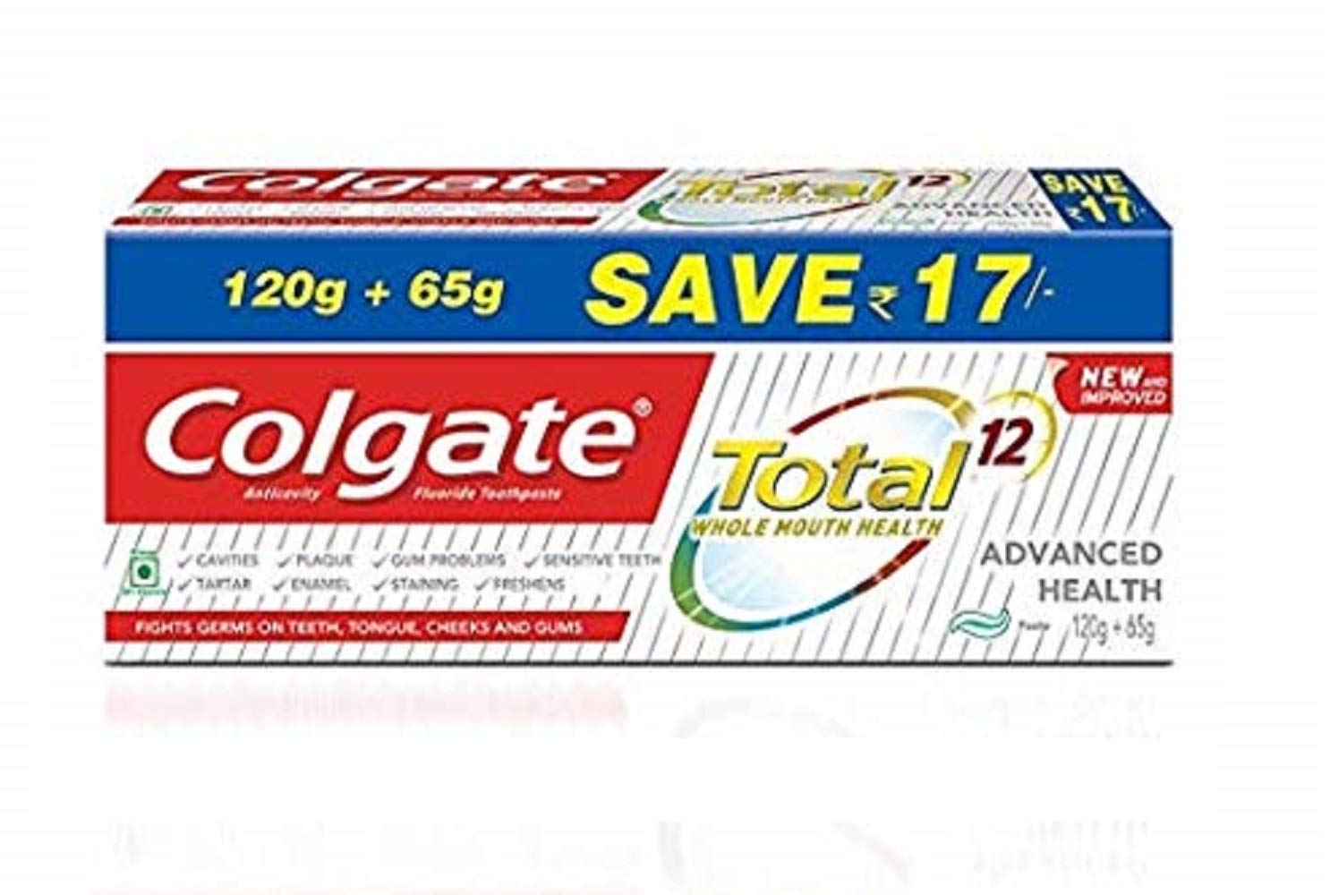 Colgate Total toothpaste 185g tube for plaque and cavity care