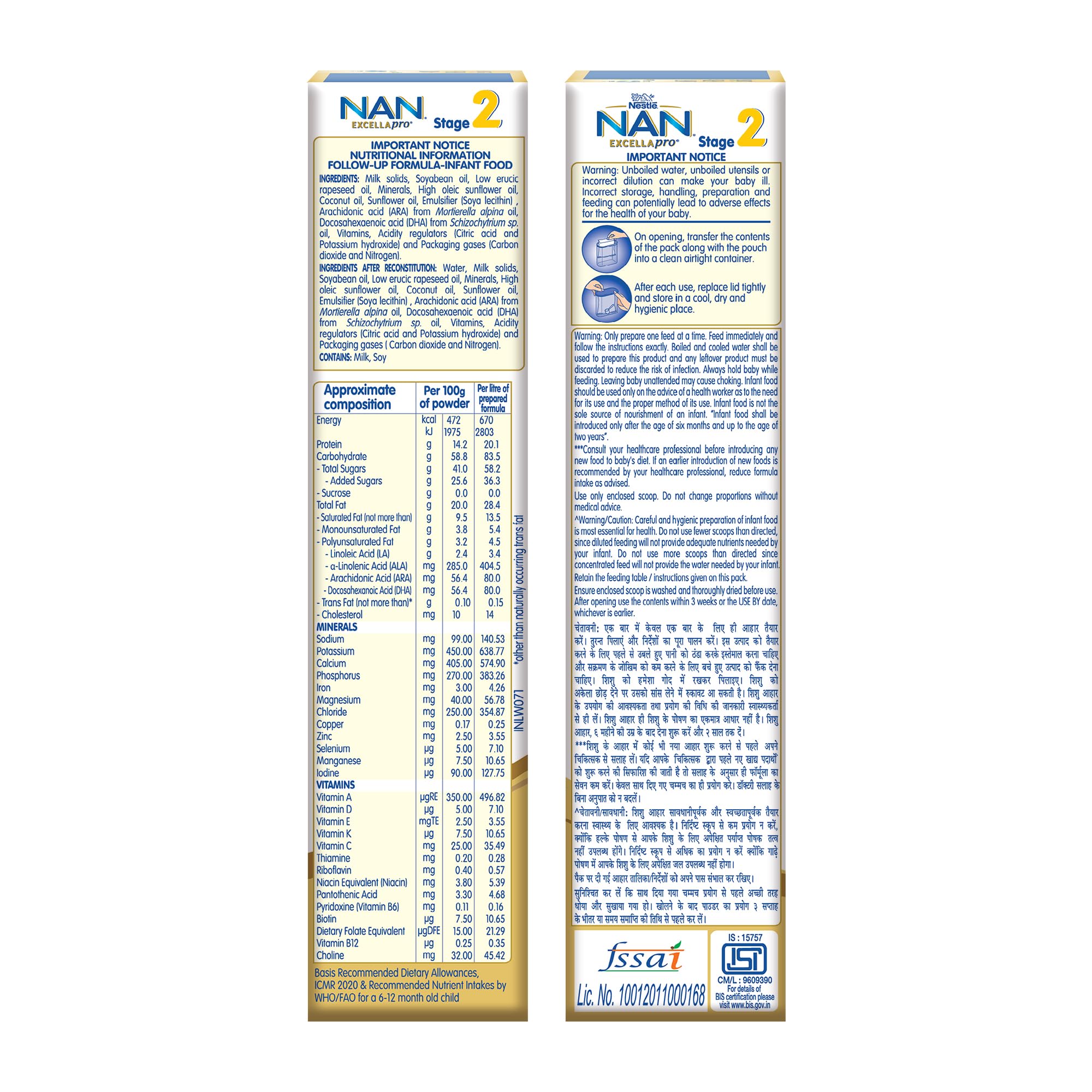 EXCELLAPRO Nestlé Nan Excellapro 2 Follow-Up Formula Powder - After 6 Months, Up To 12 Months, Stage 2, 400G Bag-In-Box Pack, Infant – view 3