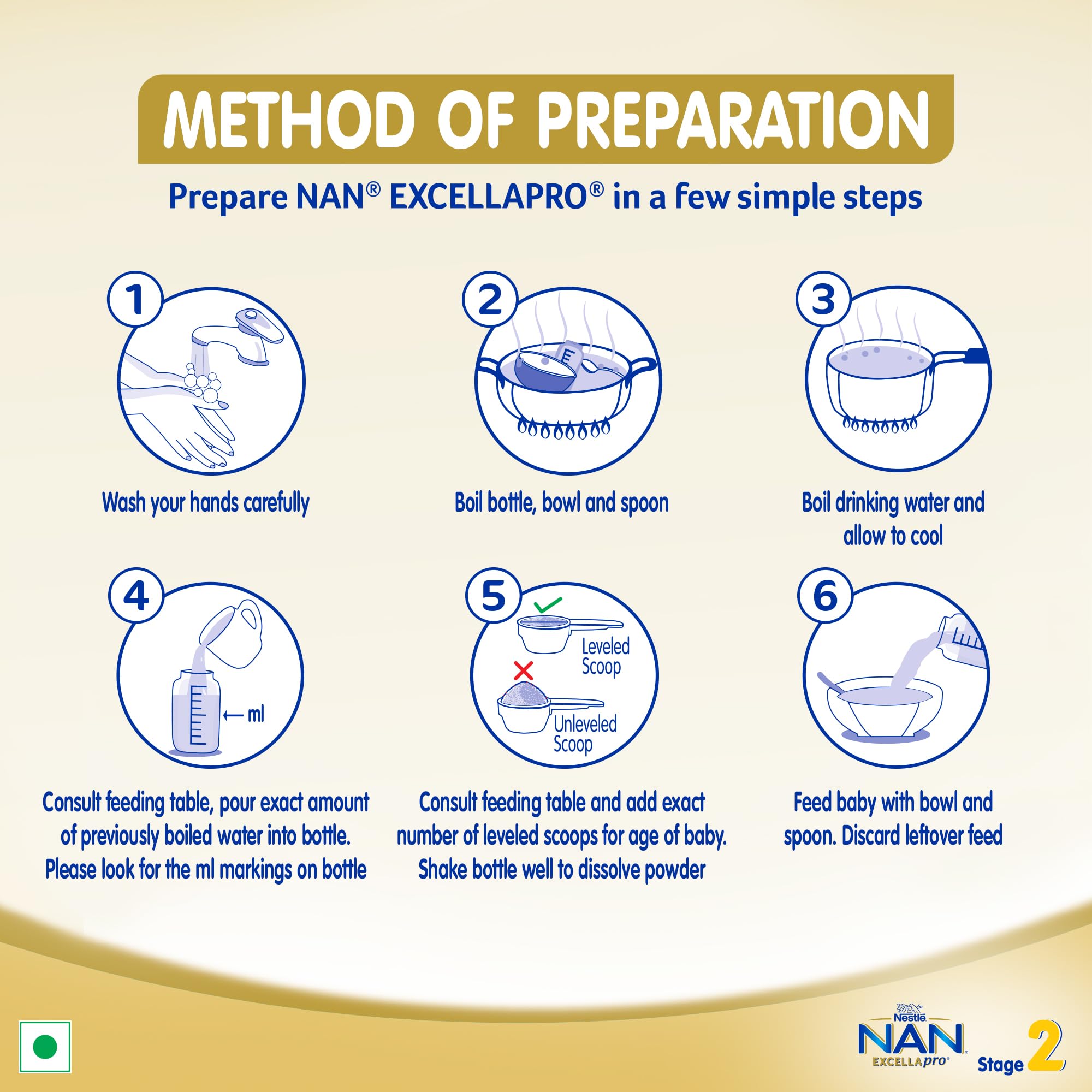 EXCELLAPRO Nestlé Nan Excellapro 2 Follow-Up Formula Powder - After 6 Months, Up To 12 Months, Stage 2, 400G Bag-In-Box Pack, Infant – view 9