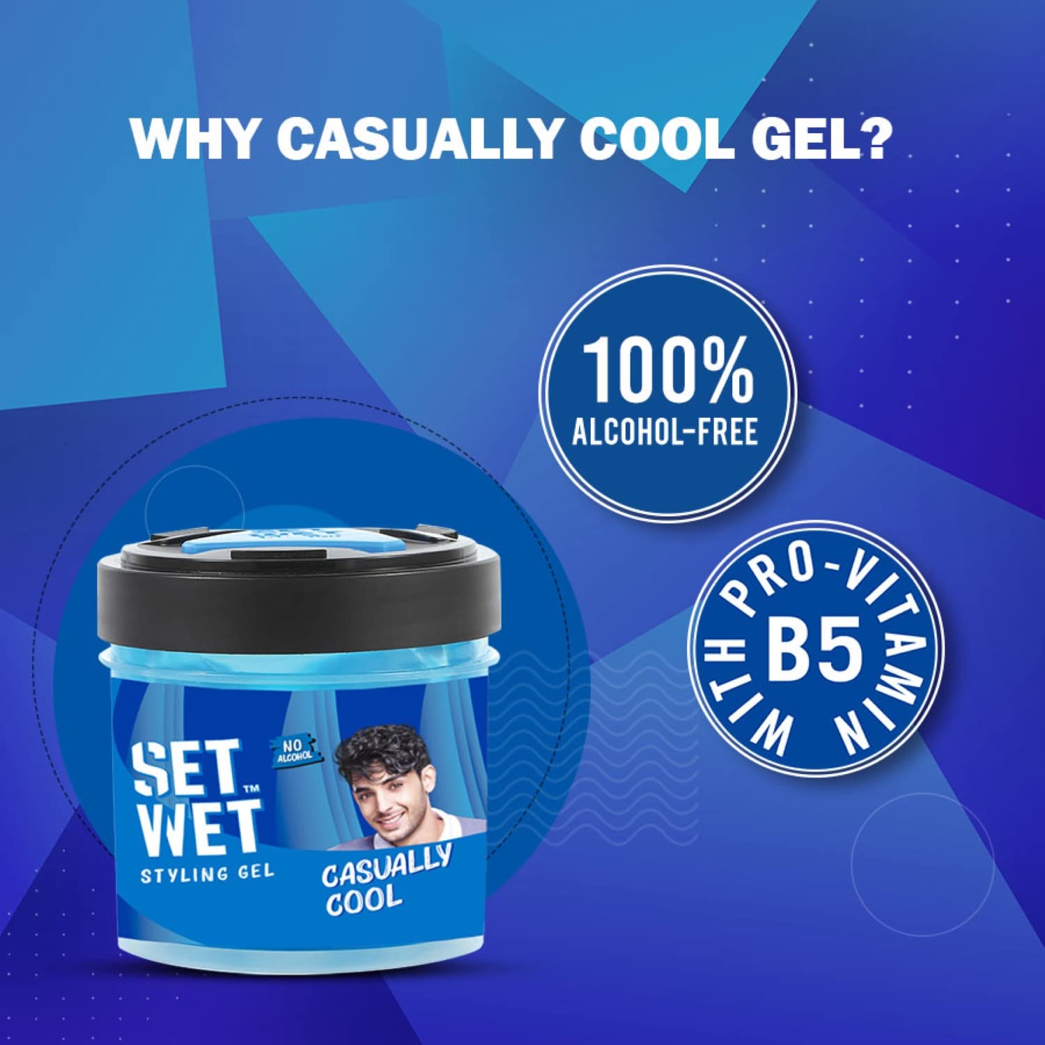 Set Wet Styling Hair Gel for Men - Casually Cool, 250gm – view 3