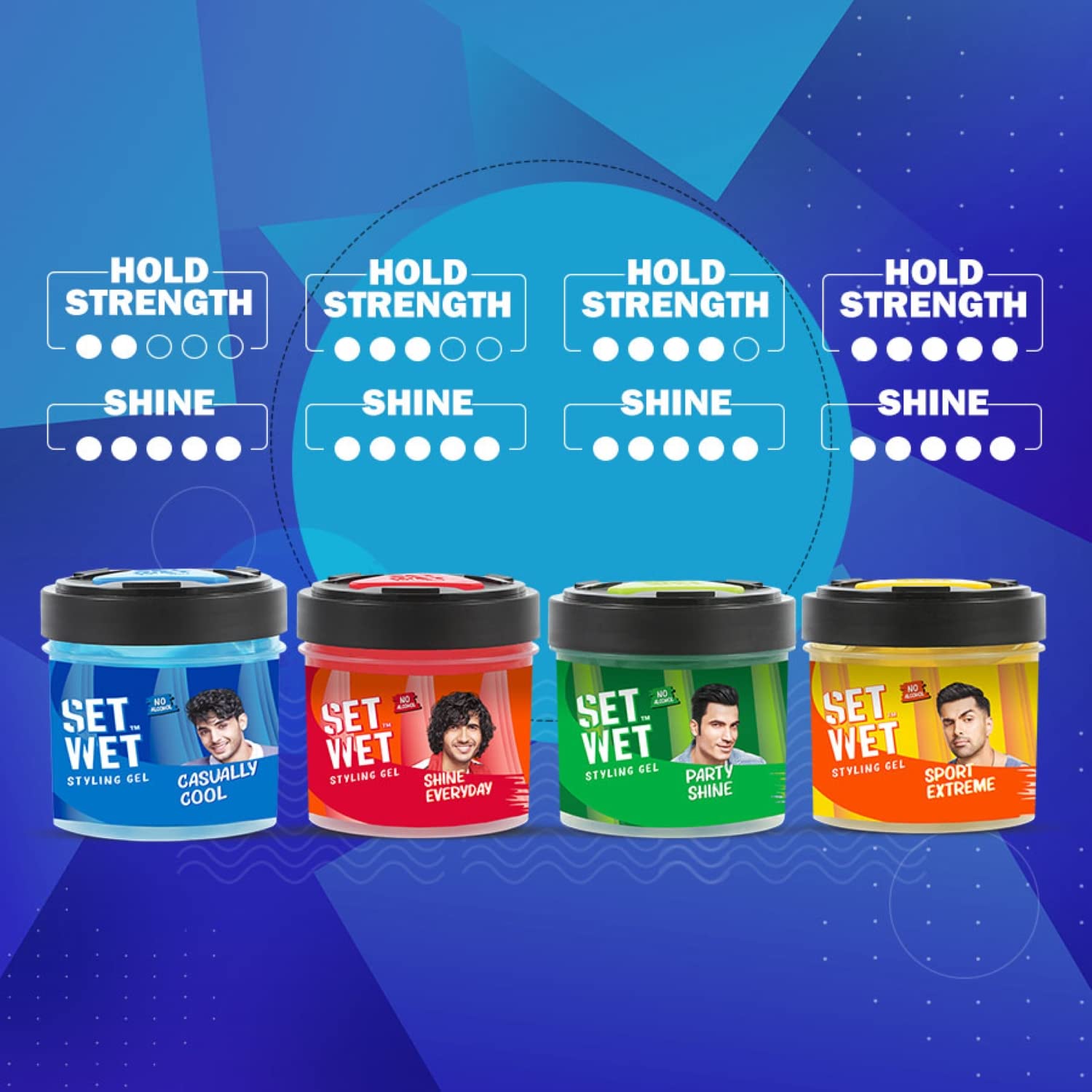 Set Wet Styling Hair Gel for Men - Casually Cool, 250gm – view 8