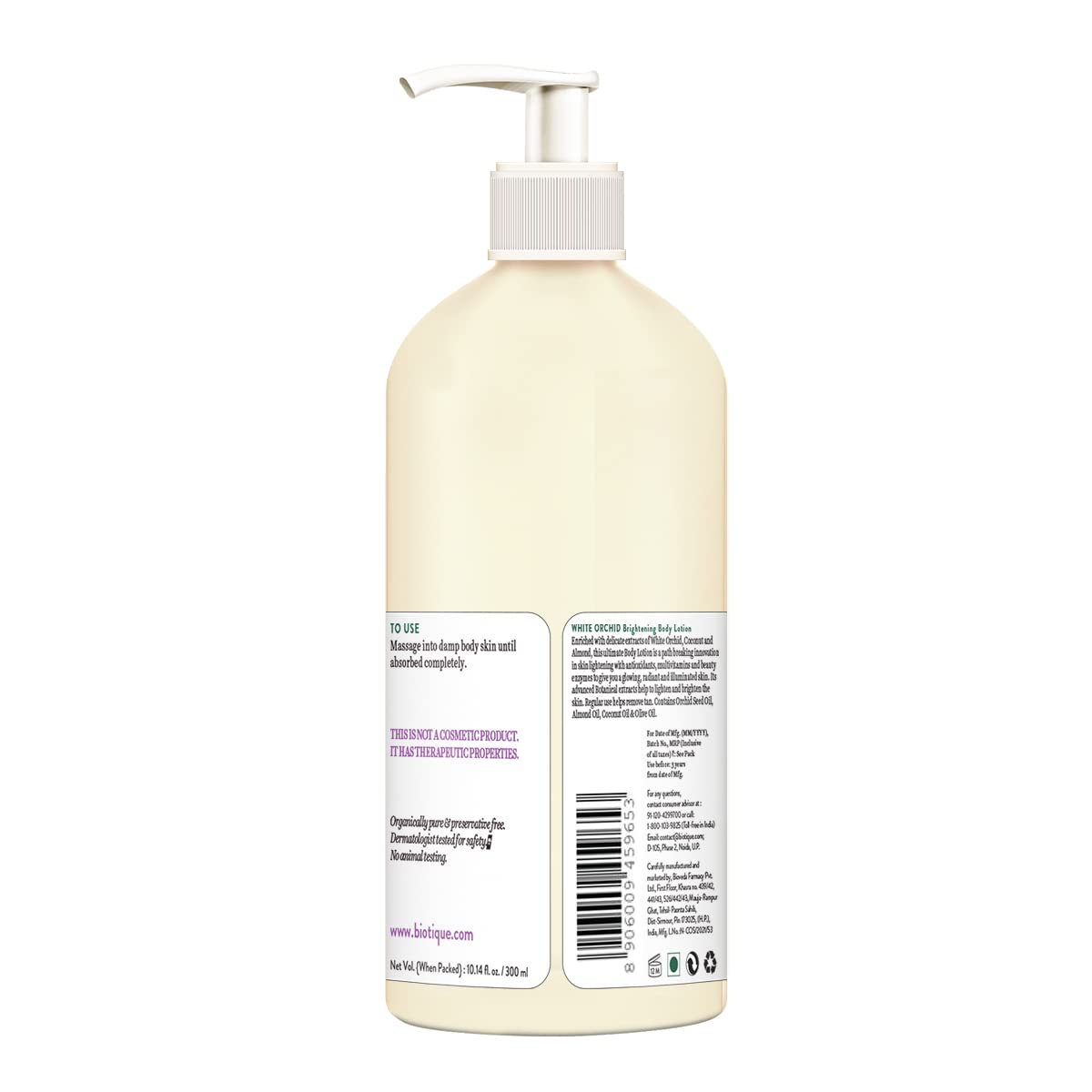 Biotique White Orchid Brightening Body Lotion For Extra Brightening & Radiance 300ml – view 2