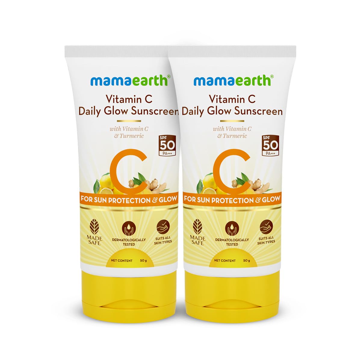 Twin pack of Mamaearth Vitamin C sunscreen with SPF 50