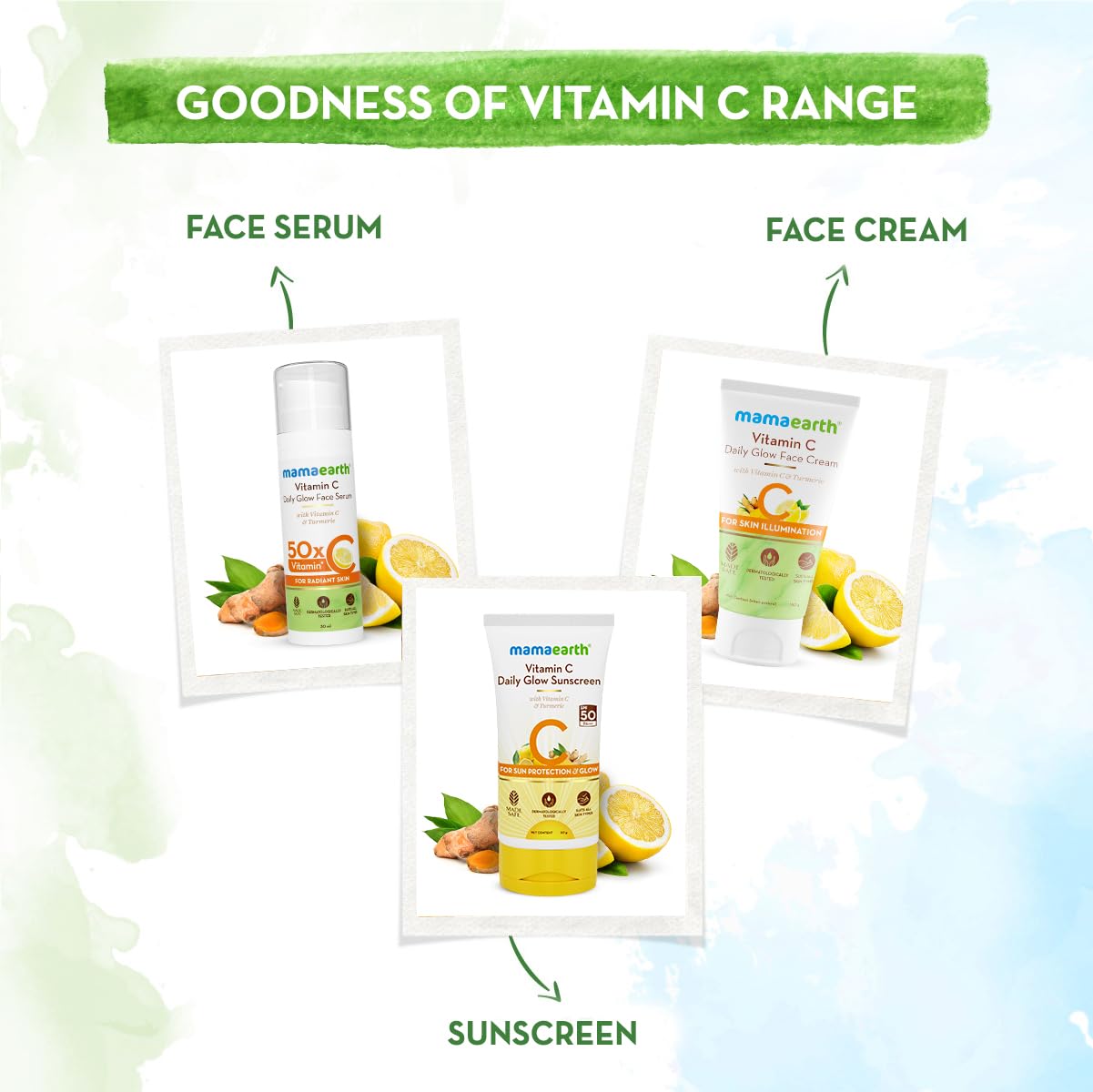 Mamaearth Vitamin C Daily Glow Sunscreen with Vitamin C & Turmeric, SPF 50, 50 g x 2 – view 6
