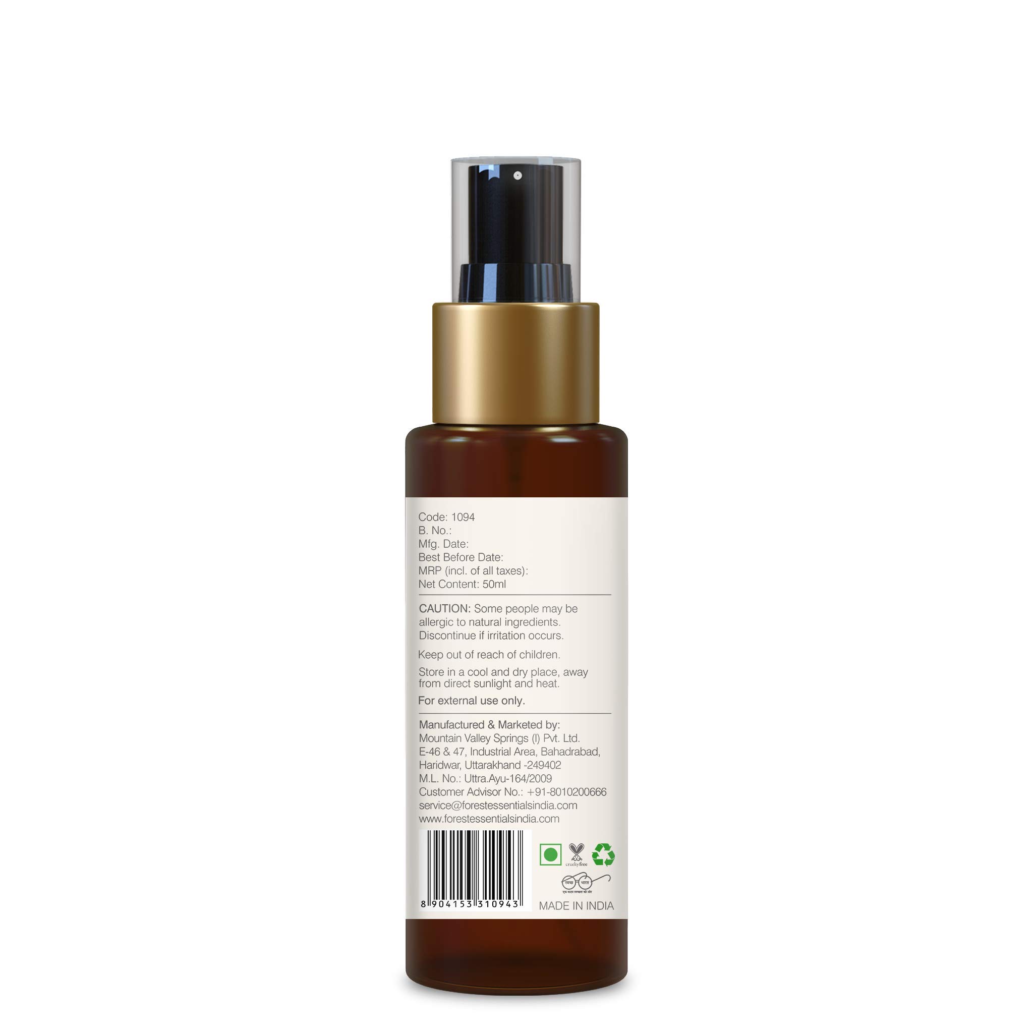 Forest Essentials Travel Size Body Mist Rose & Cardamom – view 7
