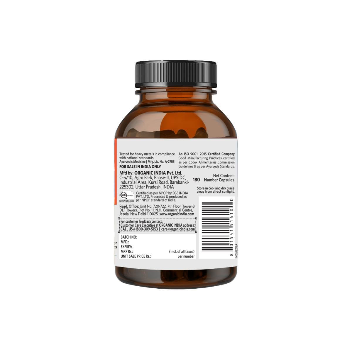 ORGANIC INDIA Triphala Ayurvedic Capsules – view 3