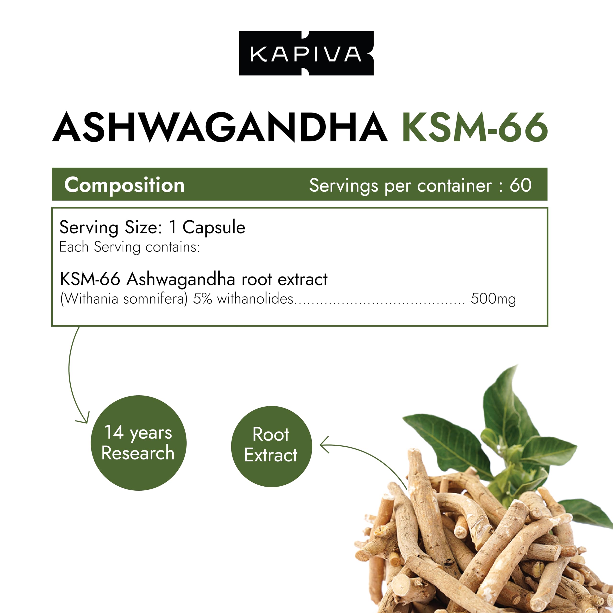 Kapiva KSM-66 Ashwagandha (500mg) – view 8
