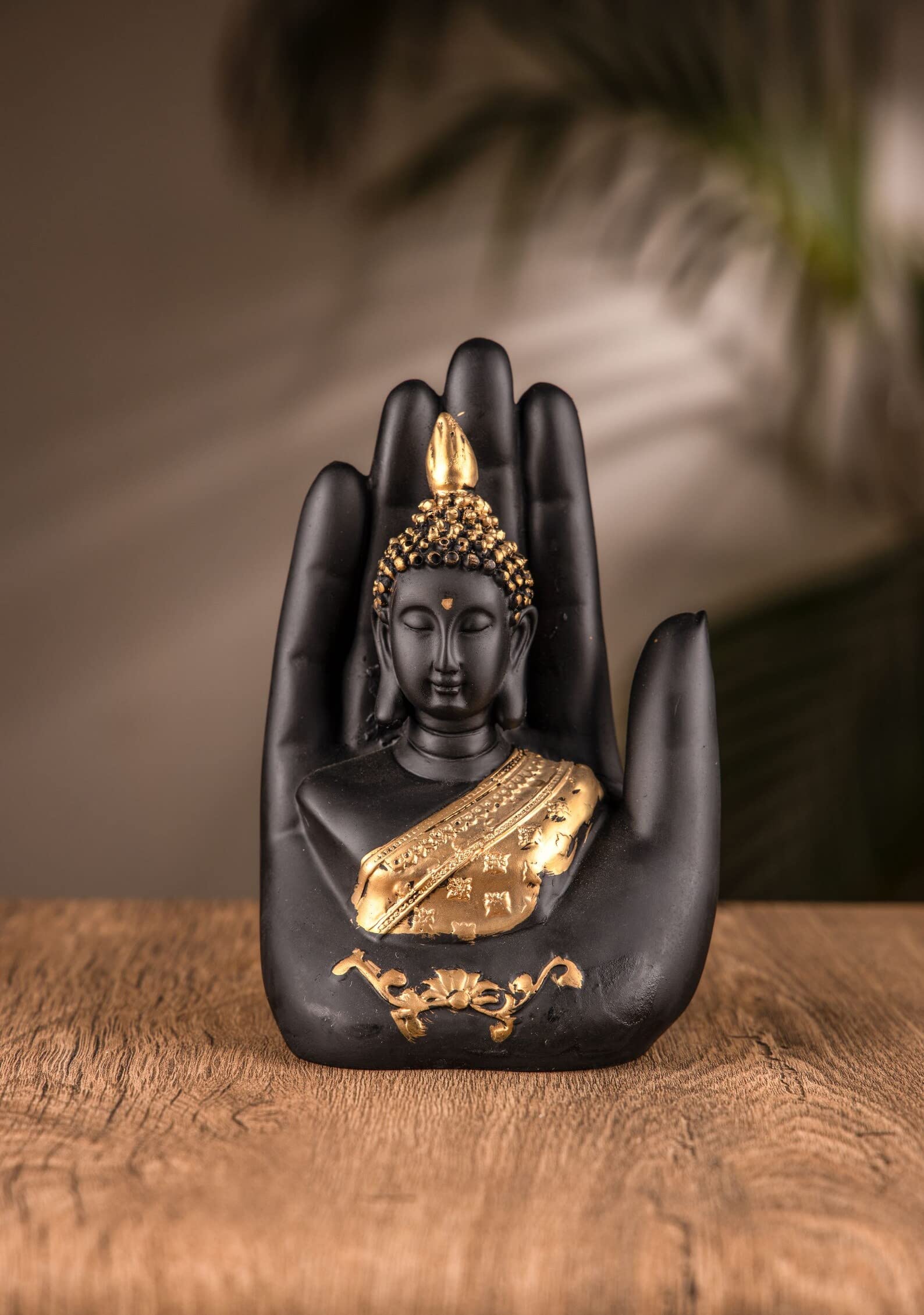 Collectible India Palm Buddha Idol Showpiece, Diwali Gift for Family Friends, Diwali Decoration Items – view 6