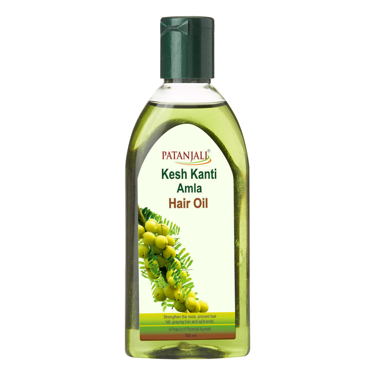 Front view of Patanjali Amla Hair Oil 100 ml bottle