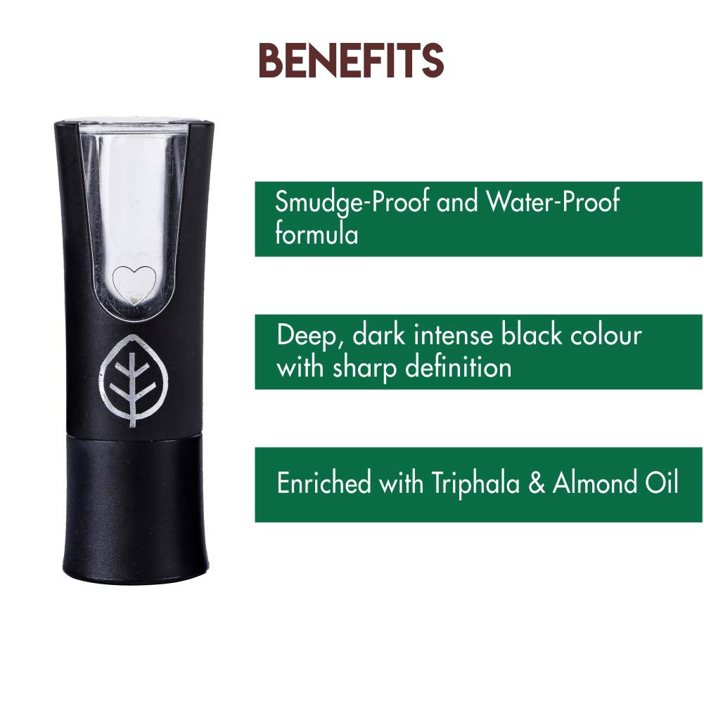 Jovees Herbal Kajal Intense Colour, Waterproof, Long lasting 24Hrs Stay, Black – view 5